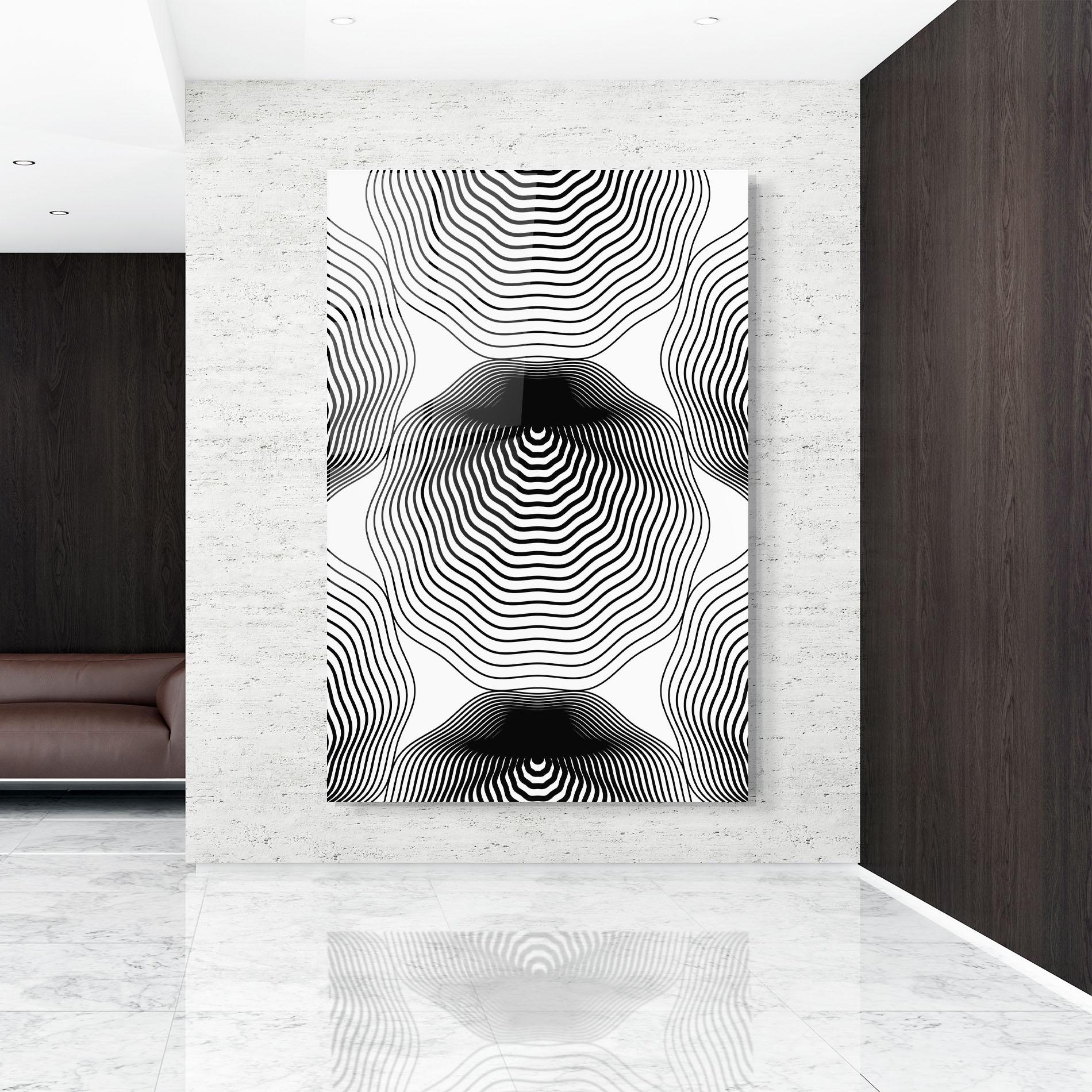 Glasbild Black Line Art mockup 9