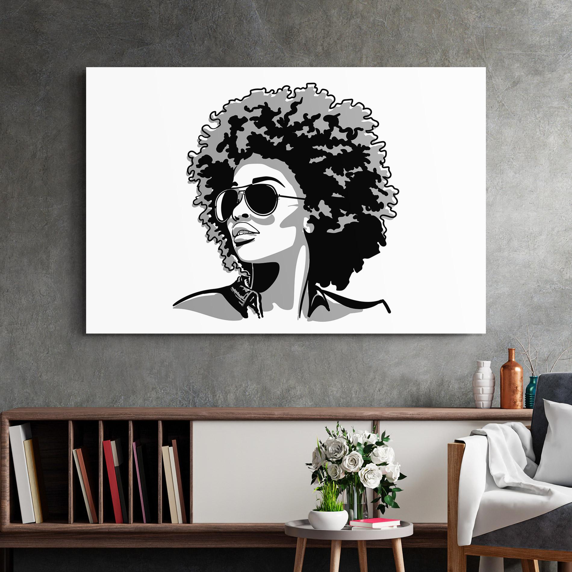 Glasbild Black Grasses mockup 2