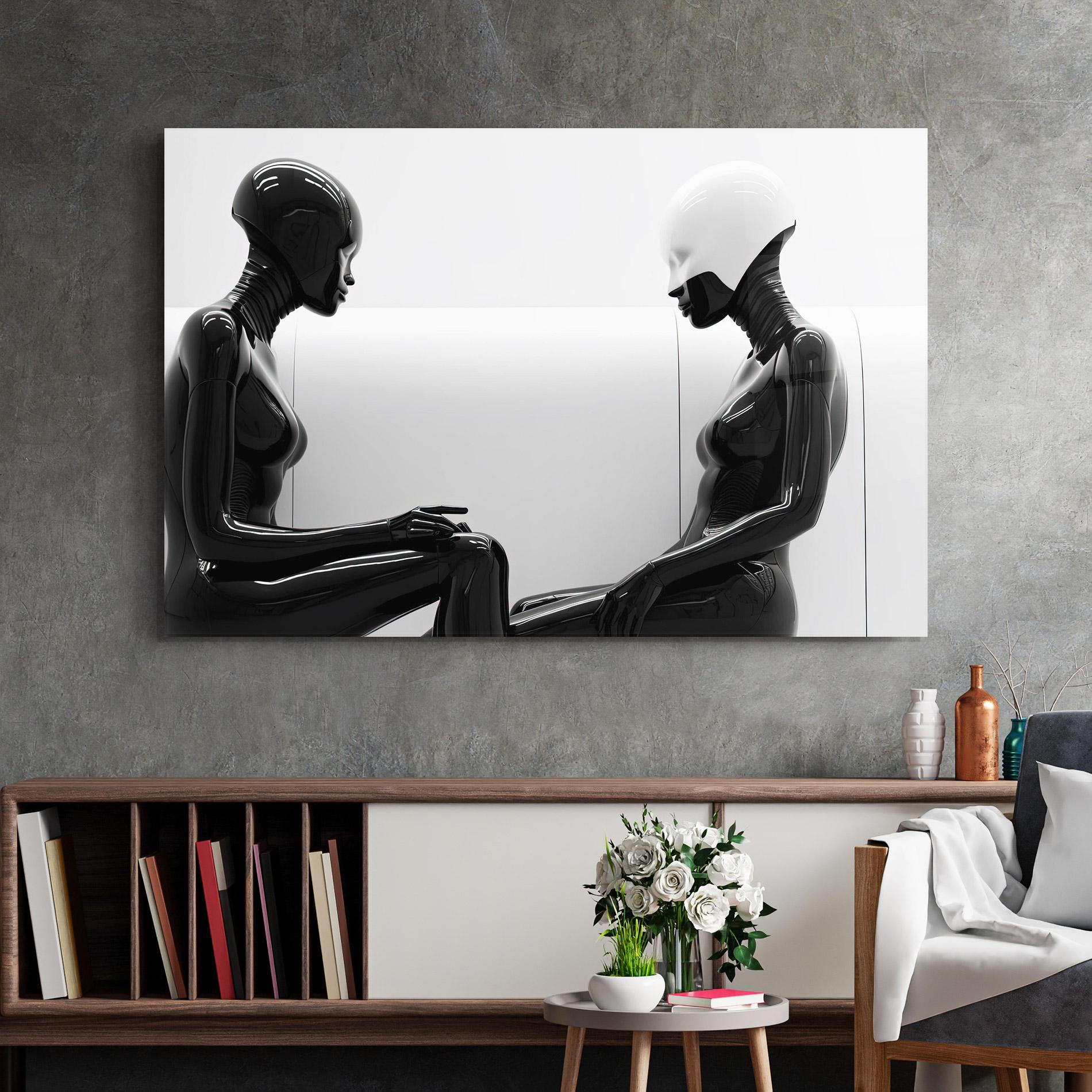 Glasbild Black Mannequin mockup 2