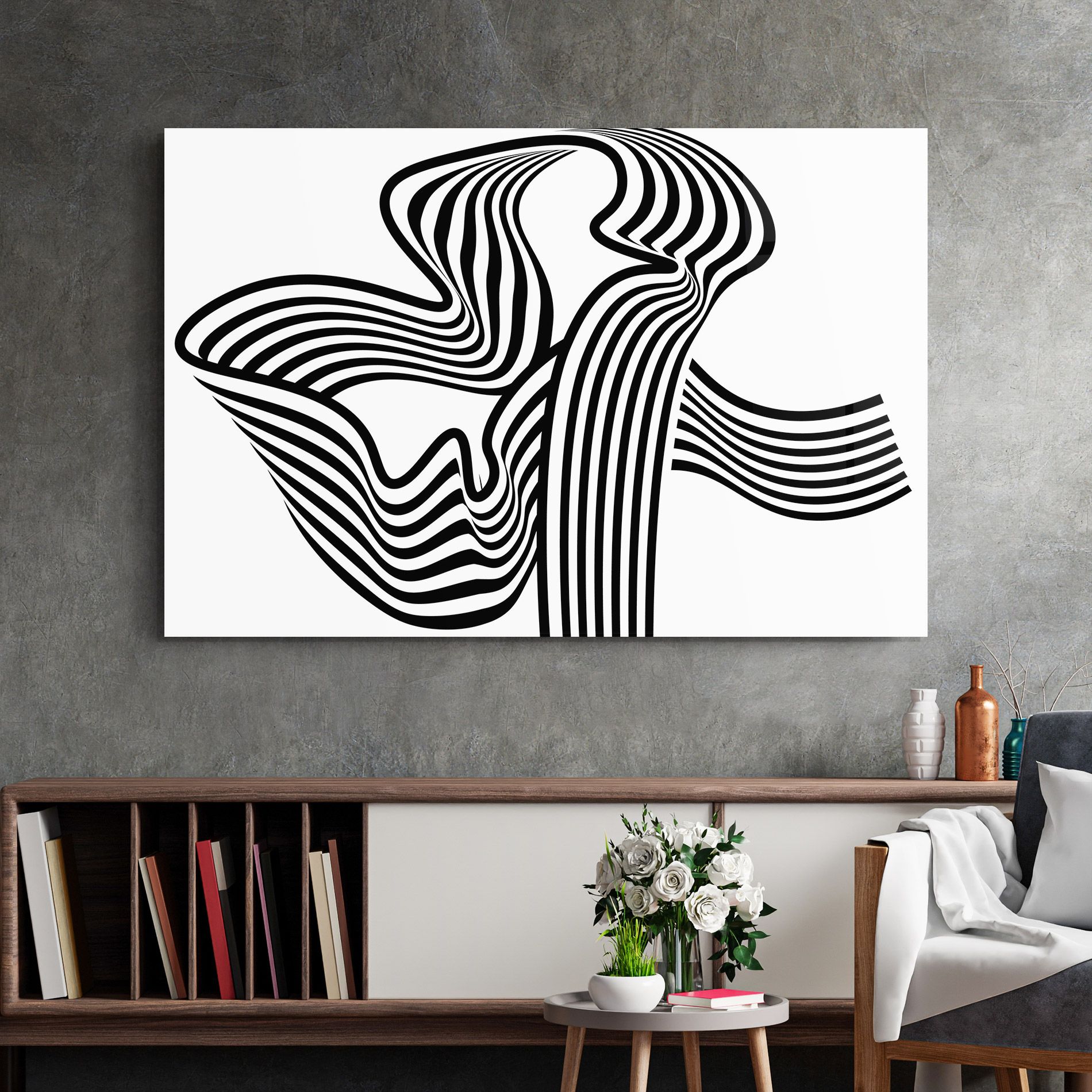Black White Wave mockup 2