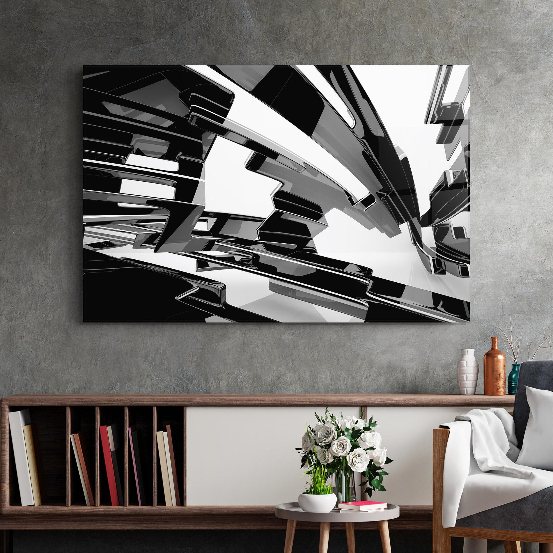 Glasbild Glossy Sculpture mockup 2