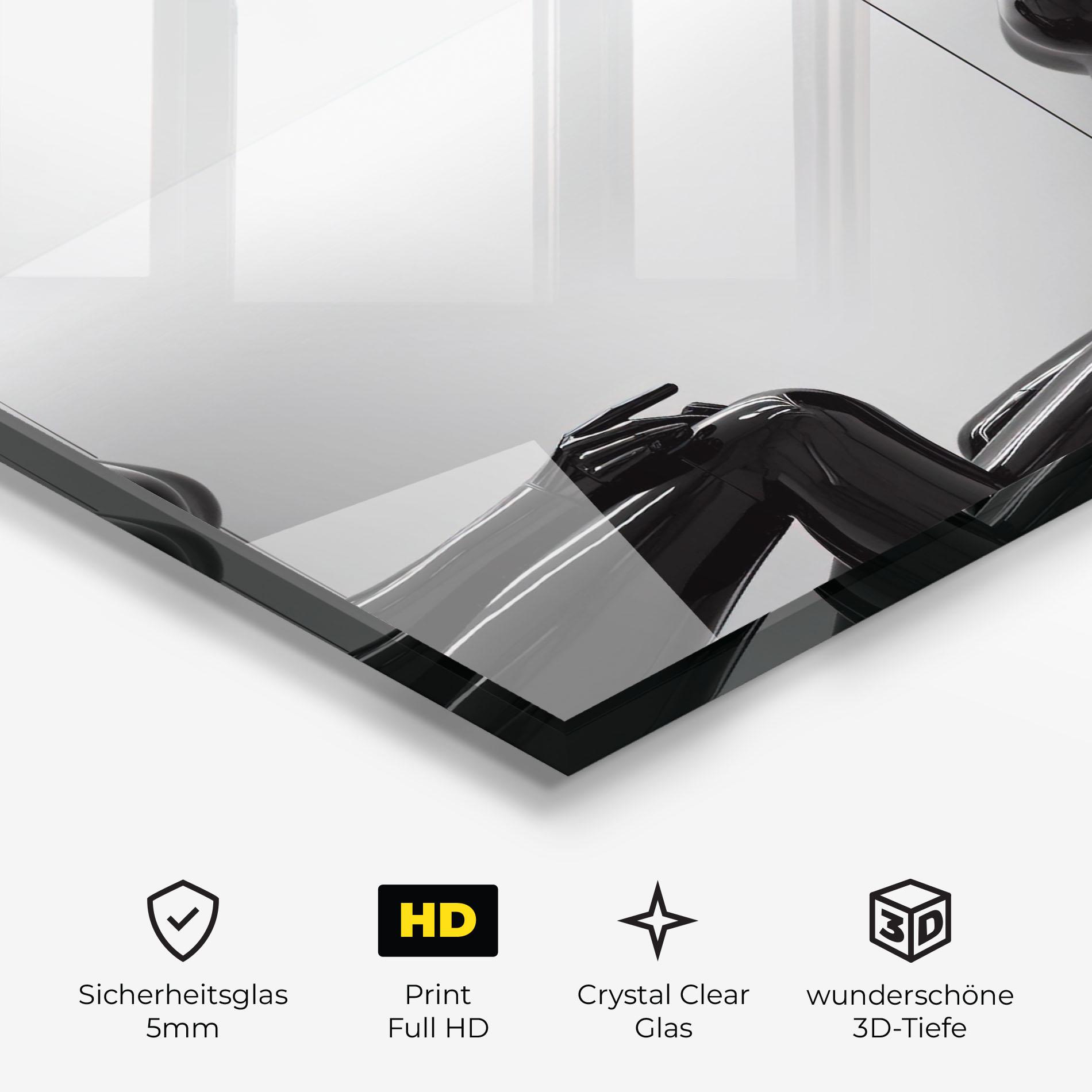 Glasbild Black Mannequin mockup 3