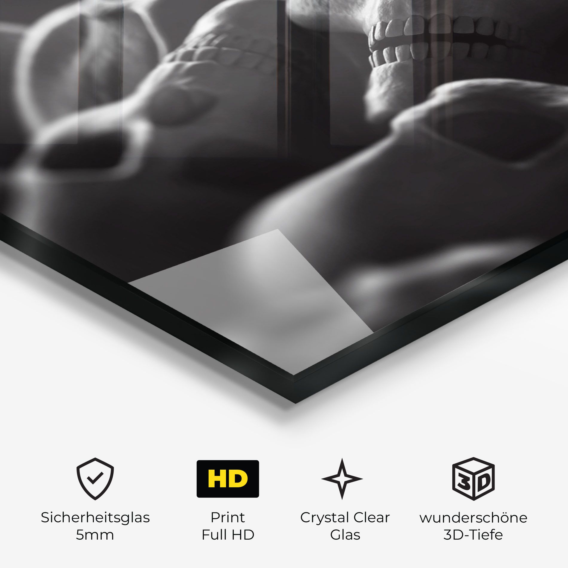 Gray Human Skull mockup 3