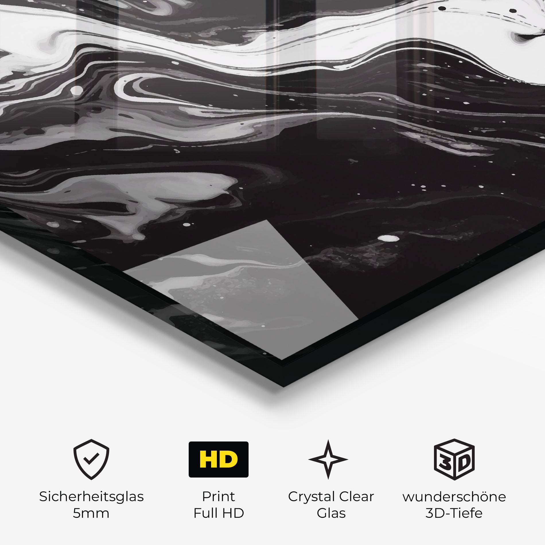 Glasbild Grey Art Marble mockup 3