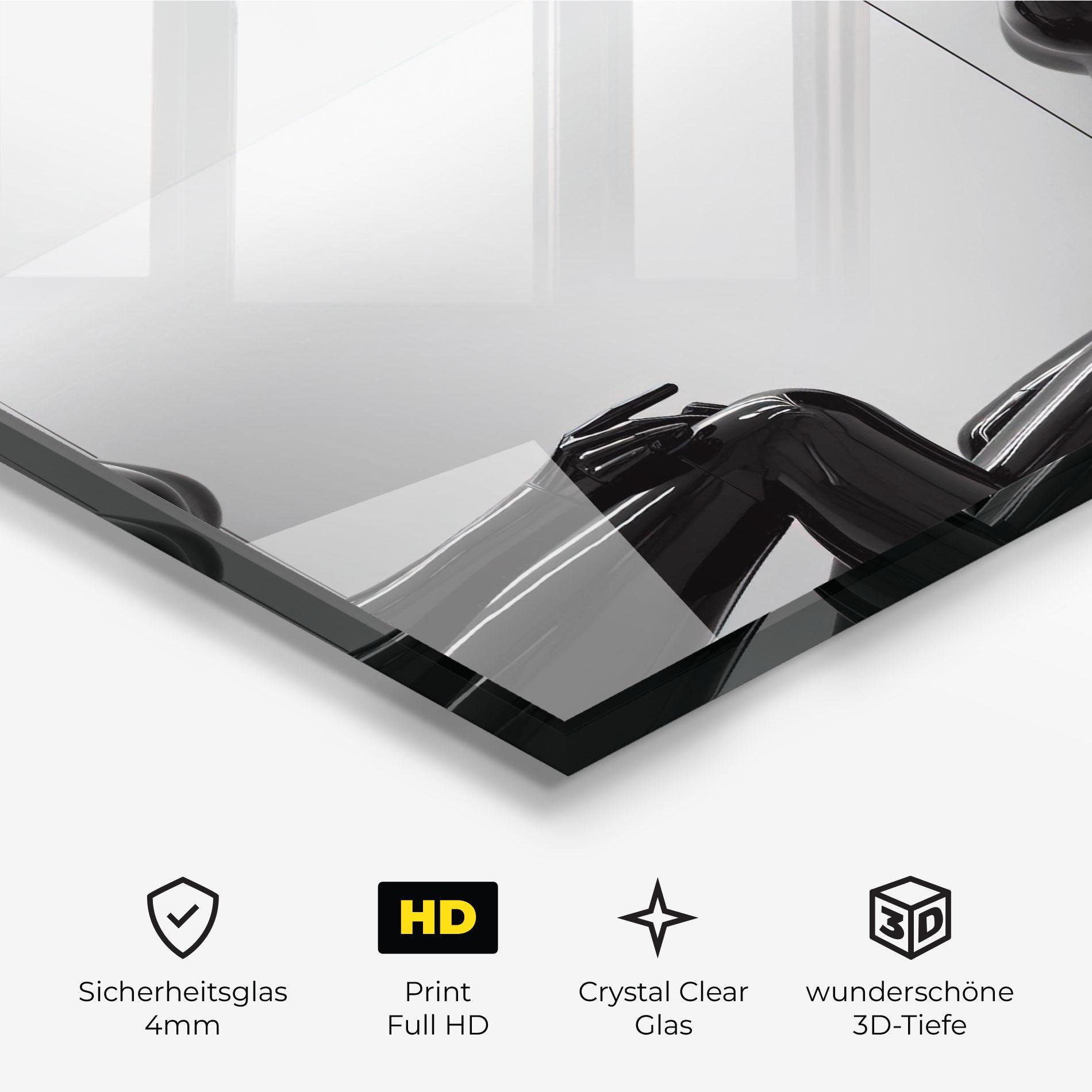 Glasbild Black Mannequin mockup 3