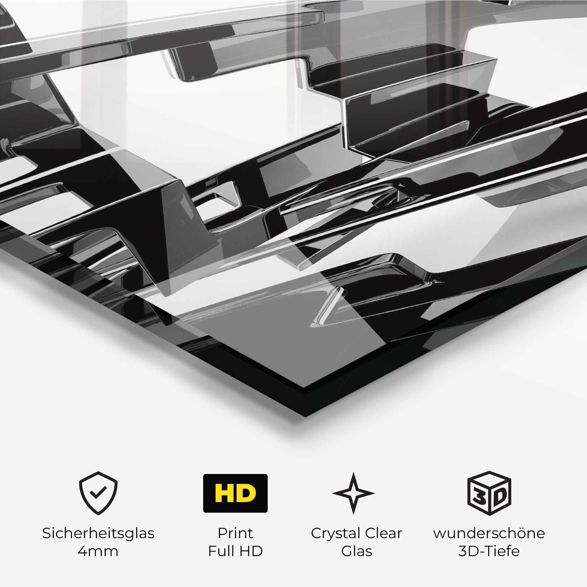 Glasbild Glossy Sculpture mockup 3