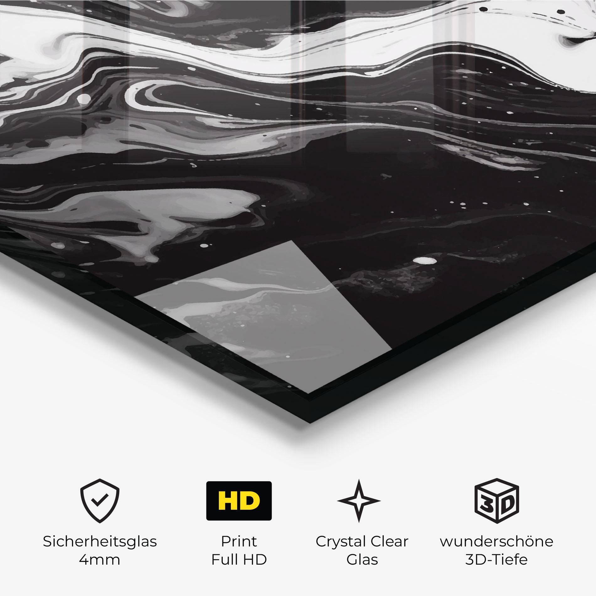 Glasbild Grey Art Marble mockup 3