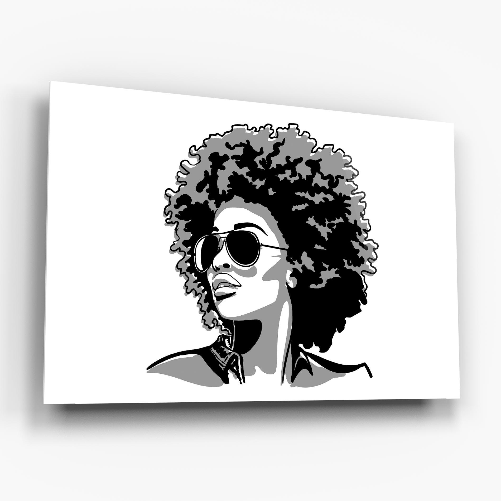 Glasbild Black Grasses mockup 6