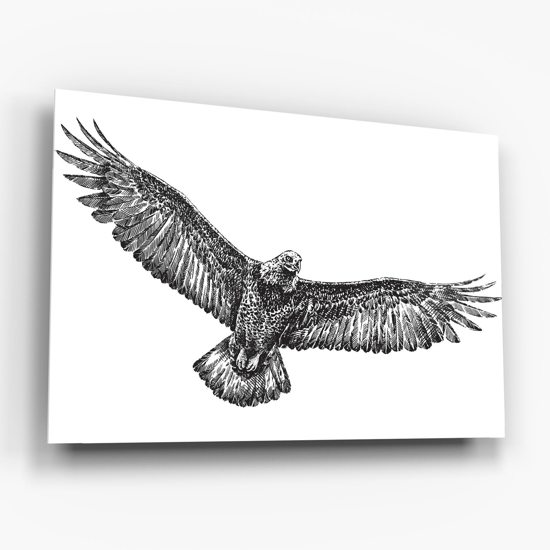 Glasbild Eagle Art Line mockup 6