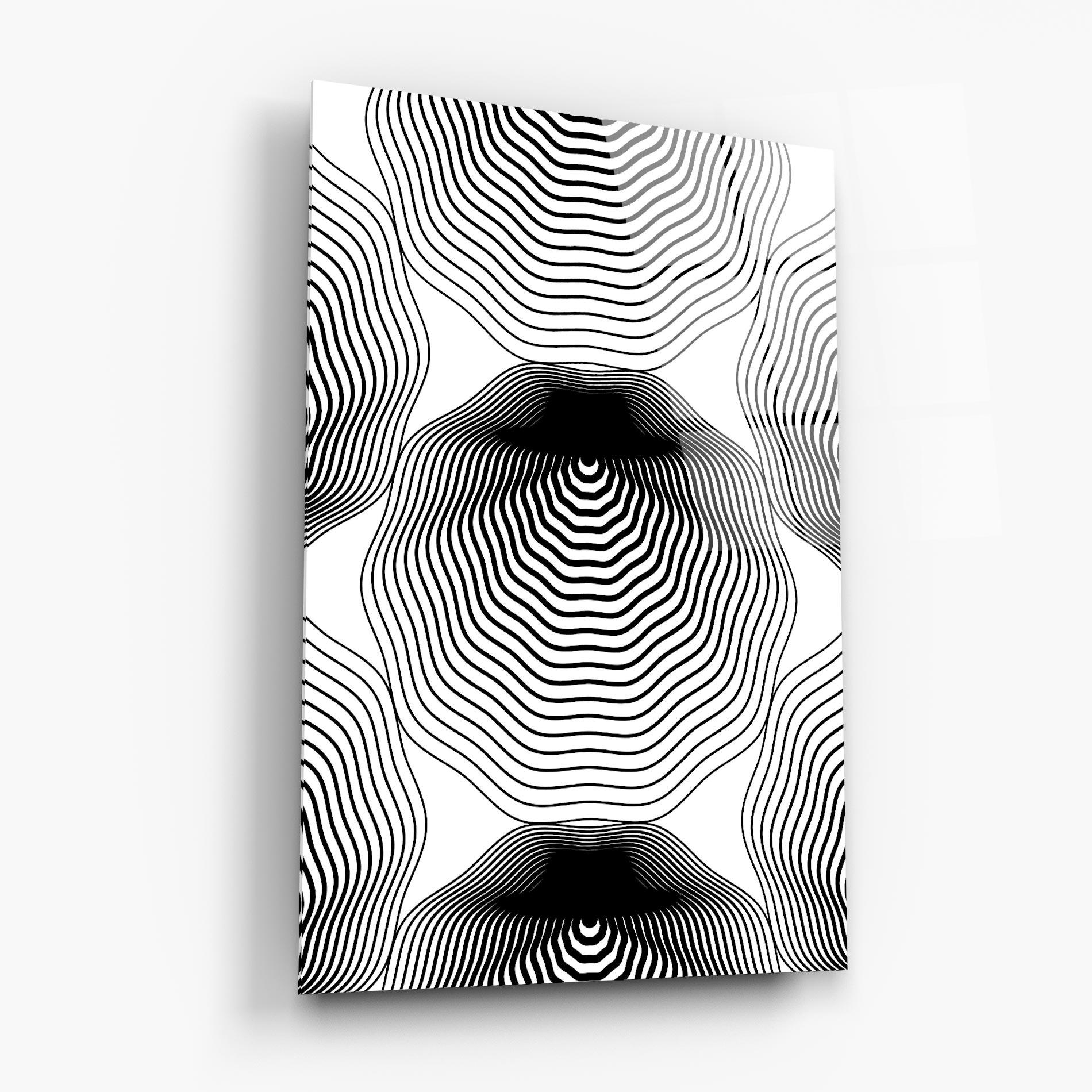 Glasbild Black Line Art mockup 6