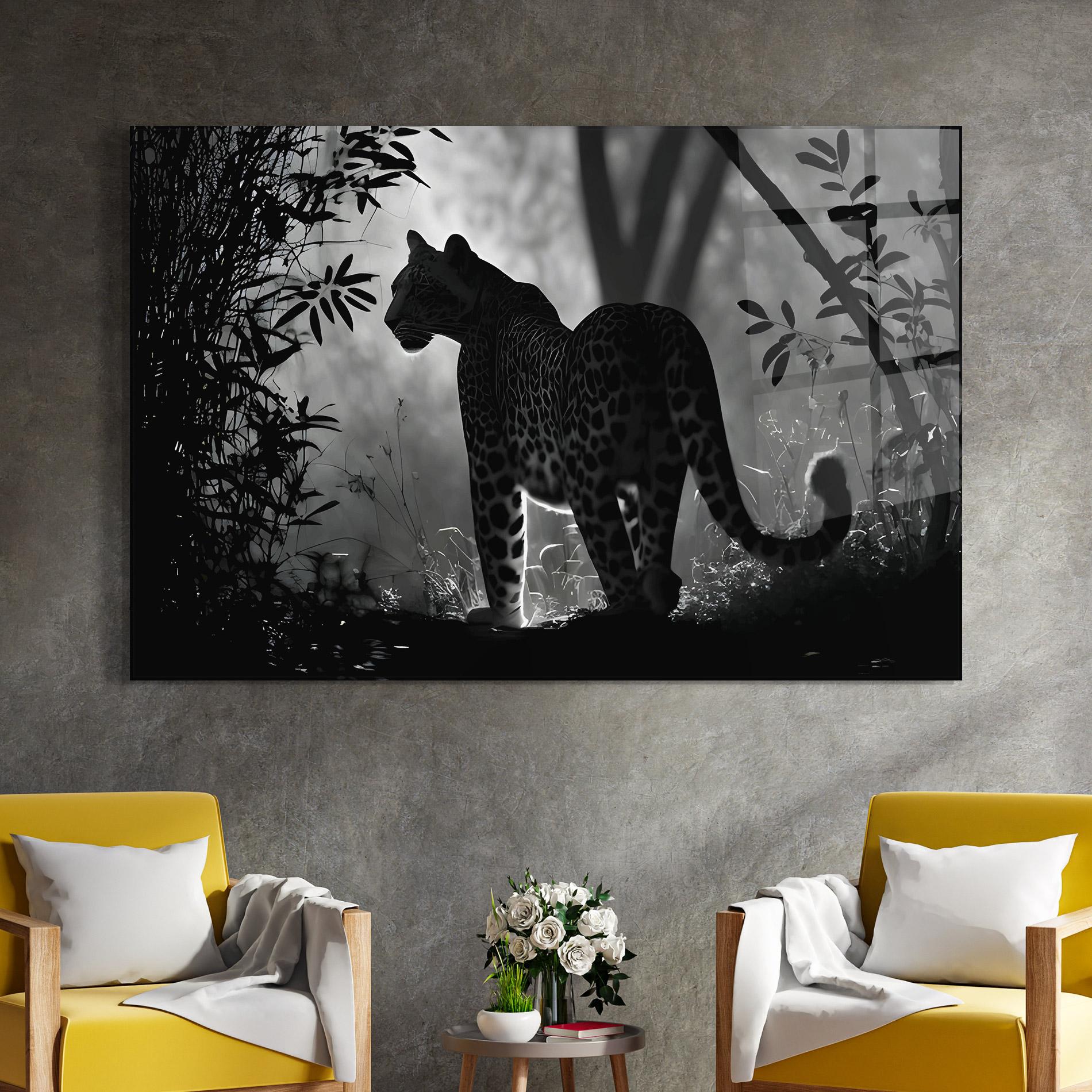 Glasbild Beautiful Grey Animal mockup 4