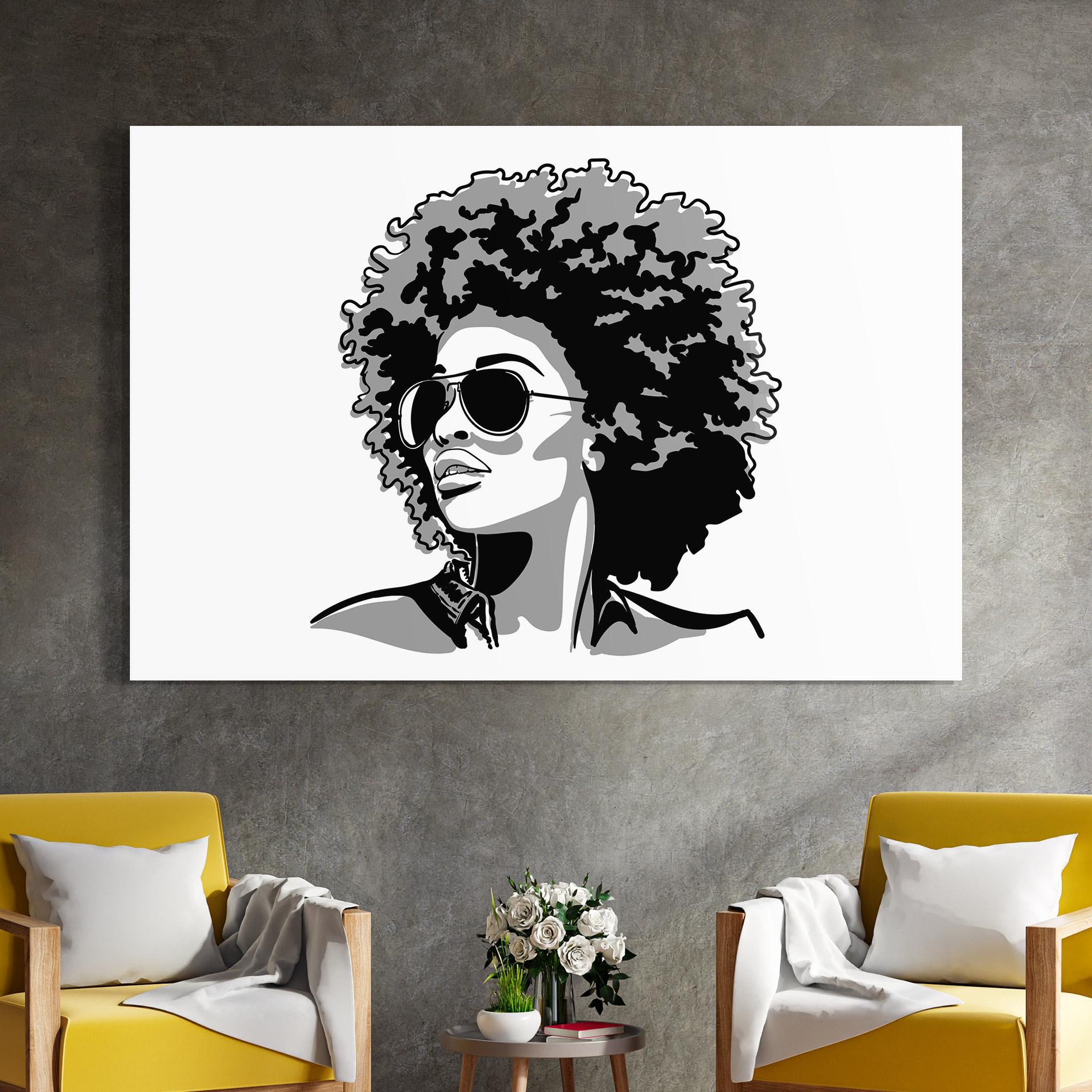 Glasbild Black Grasses mockup 4