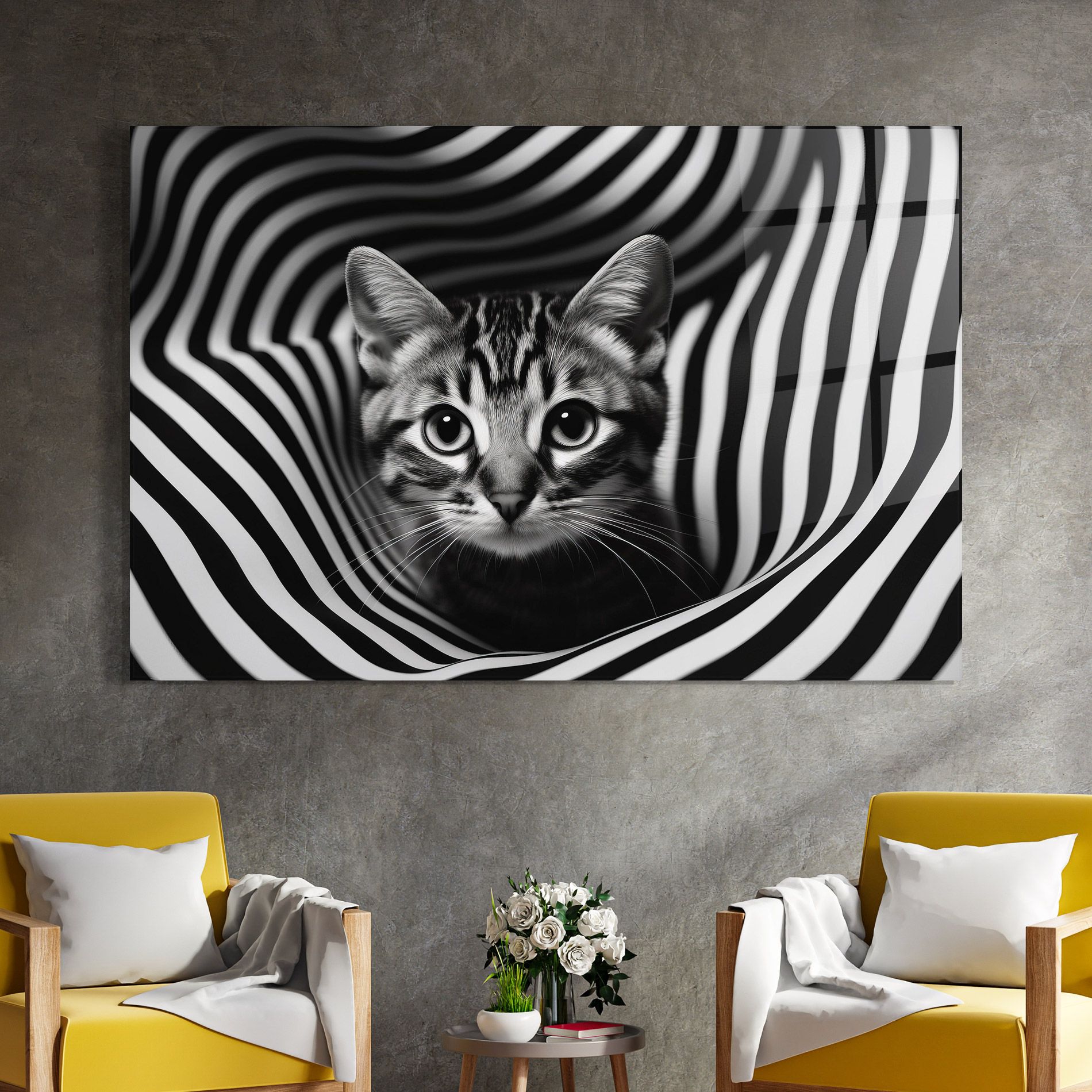 Closeup Cat Portrait mockup 4