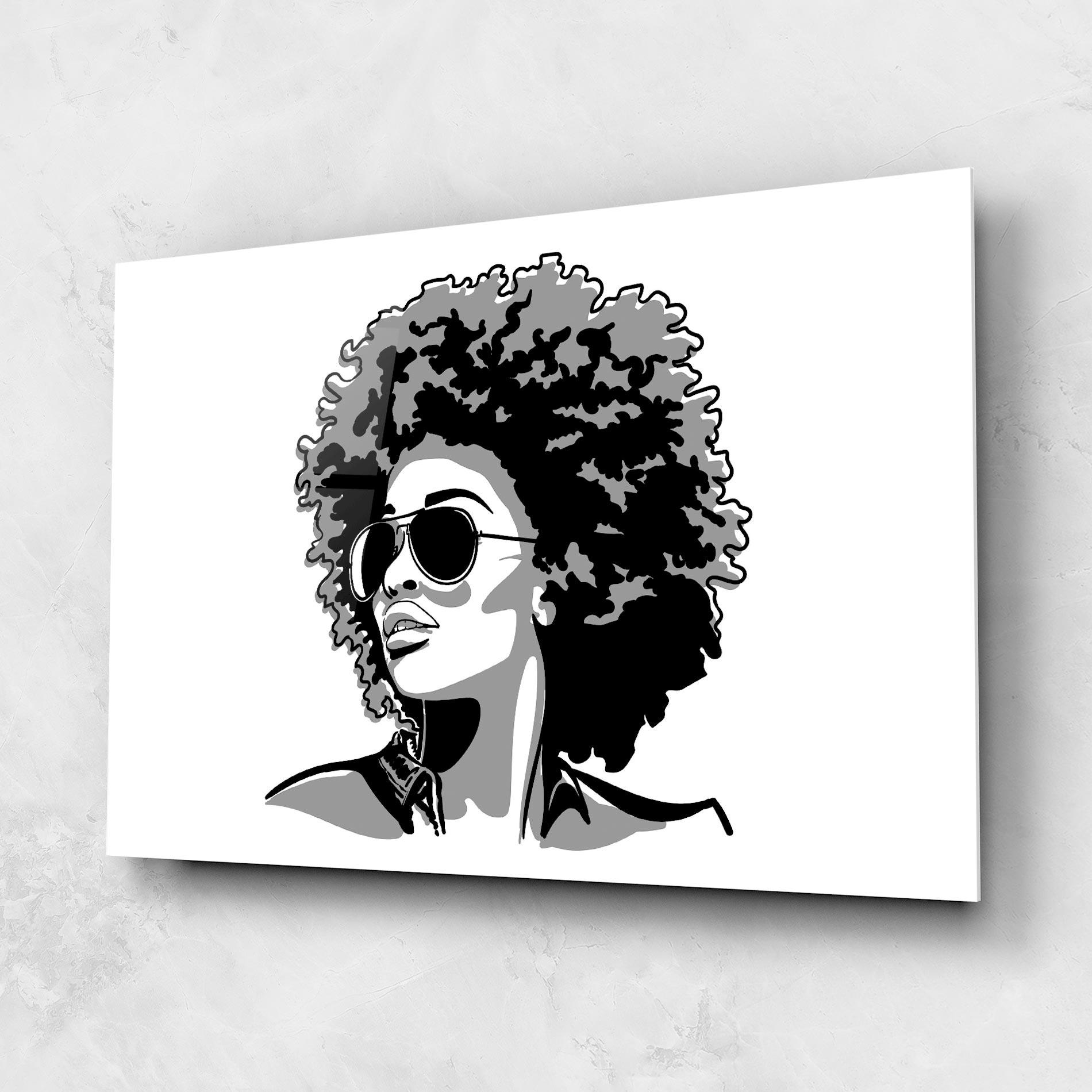 Glasbild Black Grasses mockup 1