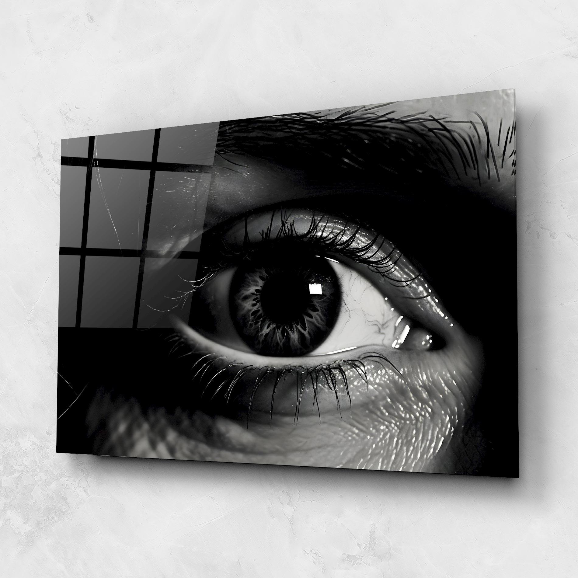 Glasbild Eye Close Up mockup 1