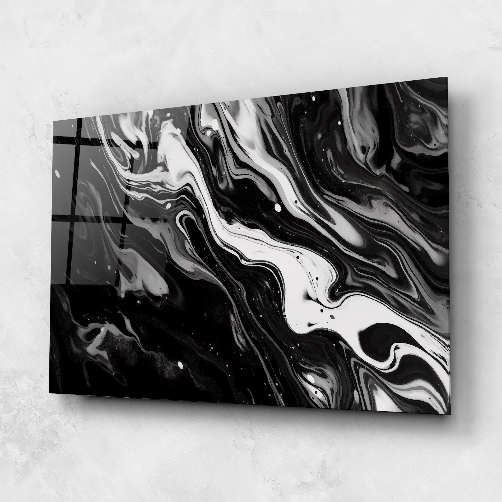 Glasbild Grey Art Marble mockup 1
