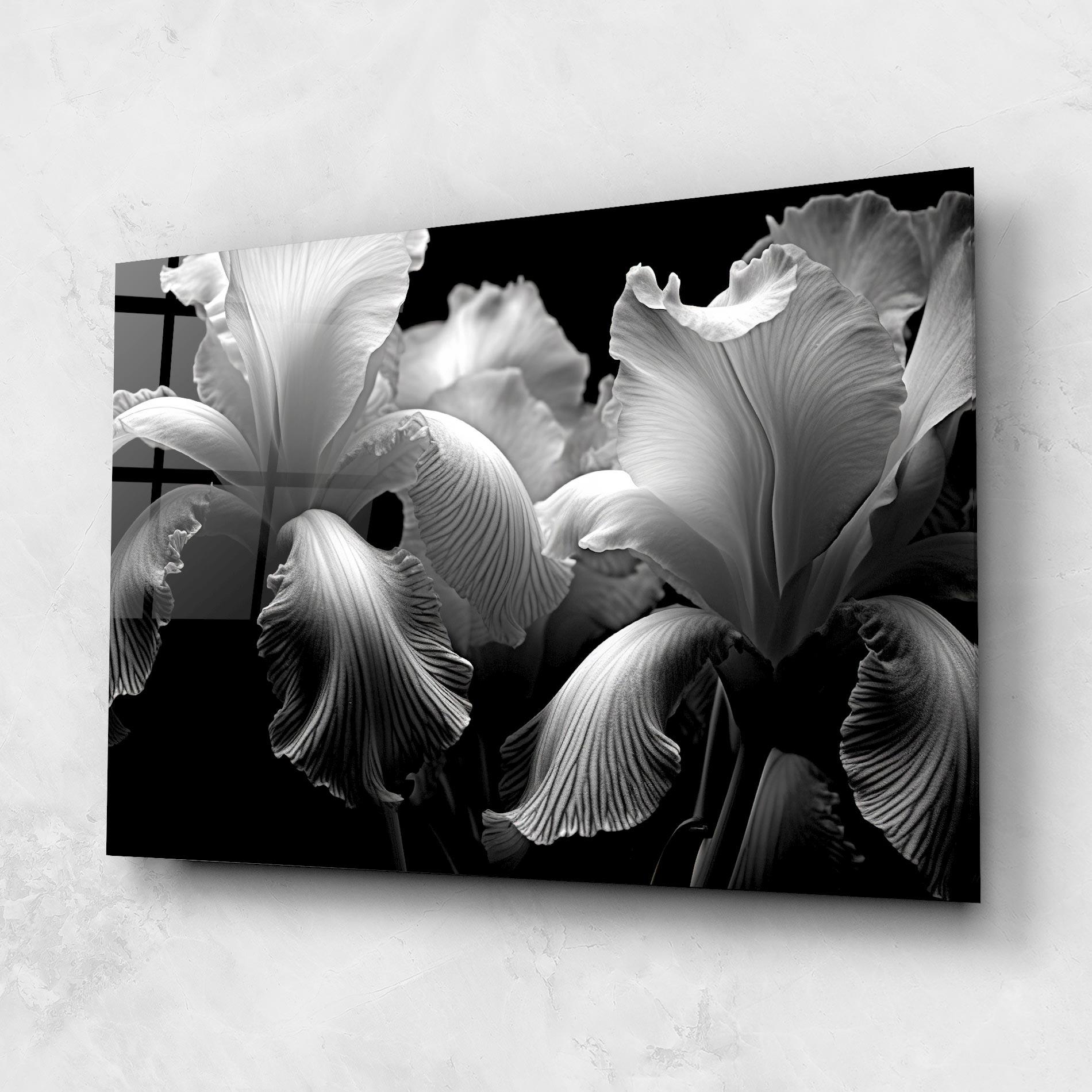 Glasbild Grey Iris Mix mockup 1
