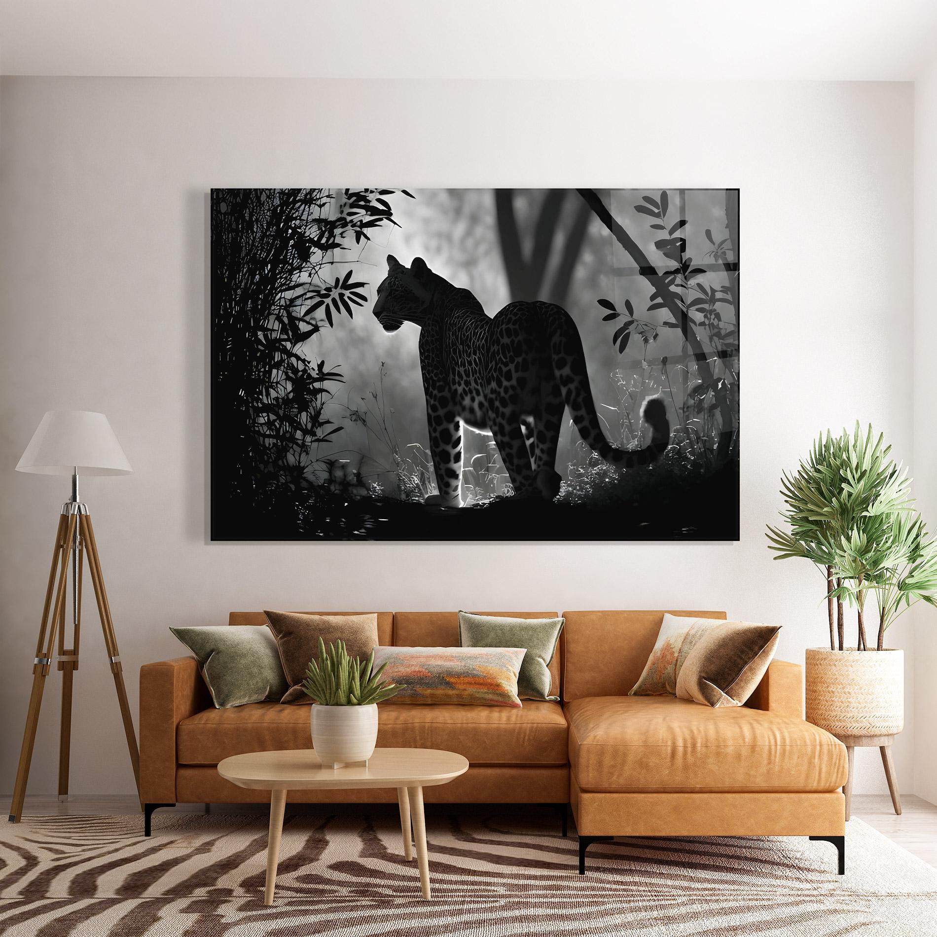 Glasbild Beautiful Grey Animal mockup 7