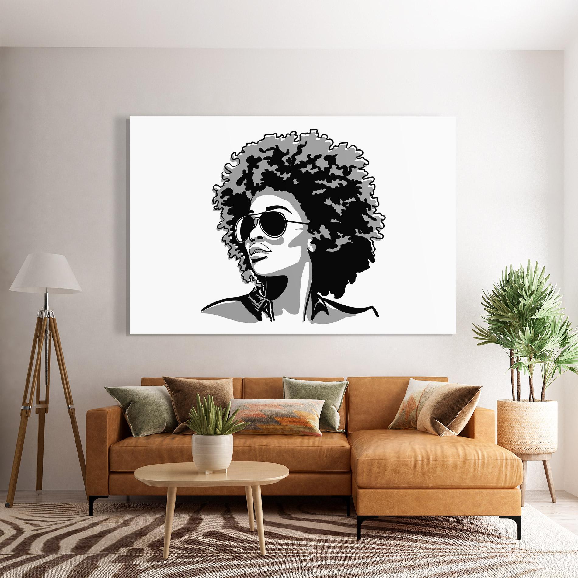 Glasbild Black Grasses mockup 7