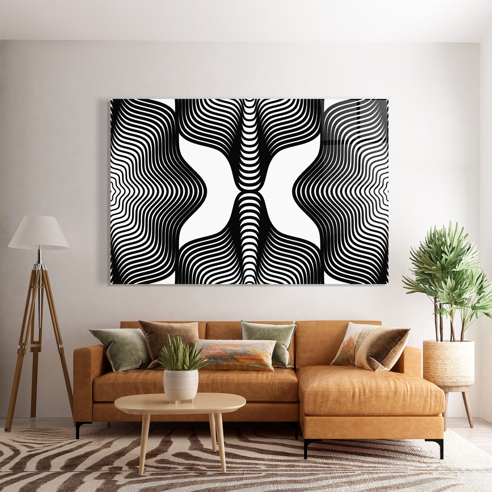 Black Line Pattern mockup 7