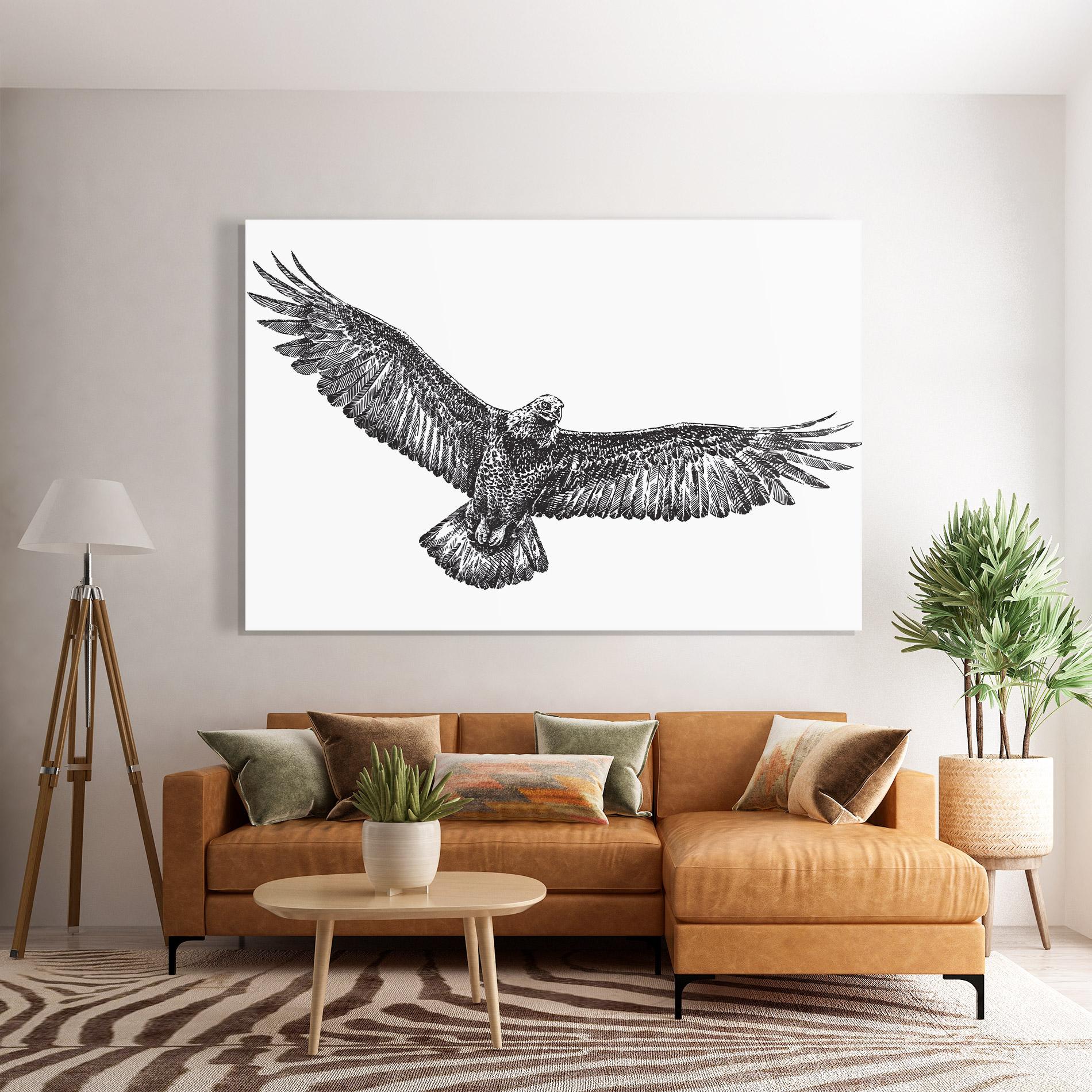 Glasbild Eagle Art Line mockup 7