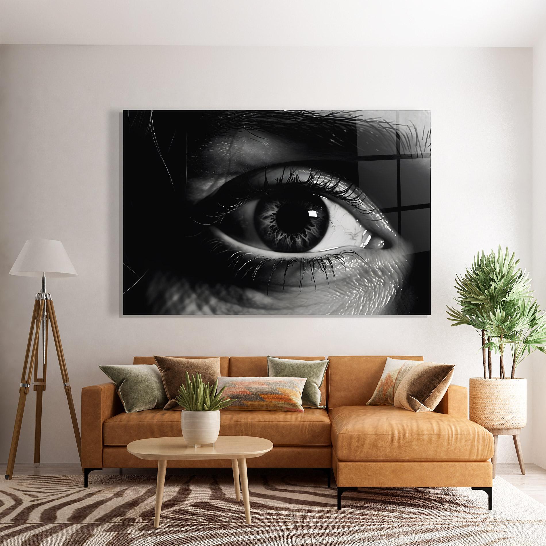 Glasbild Eye Close Up mockup 7