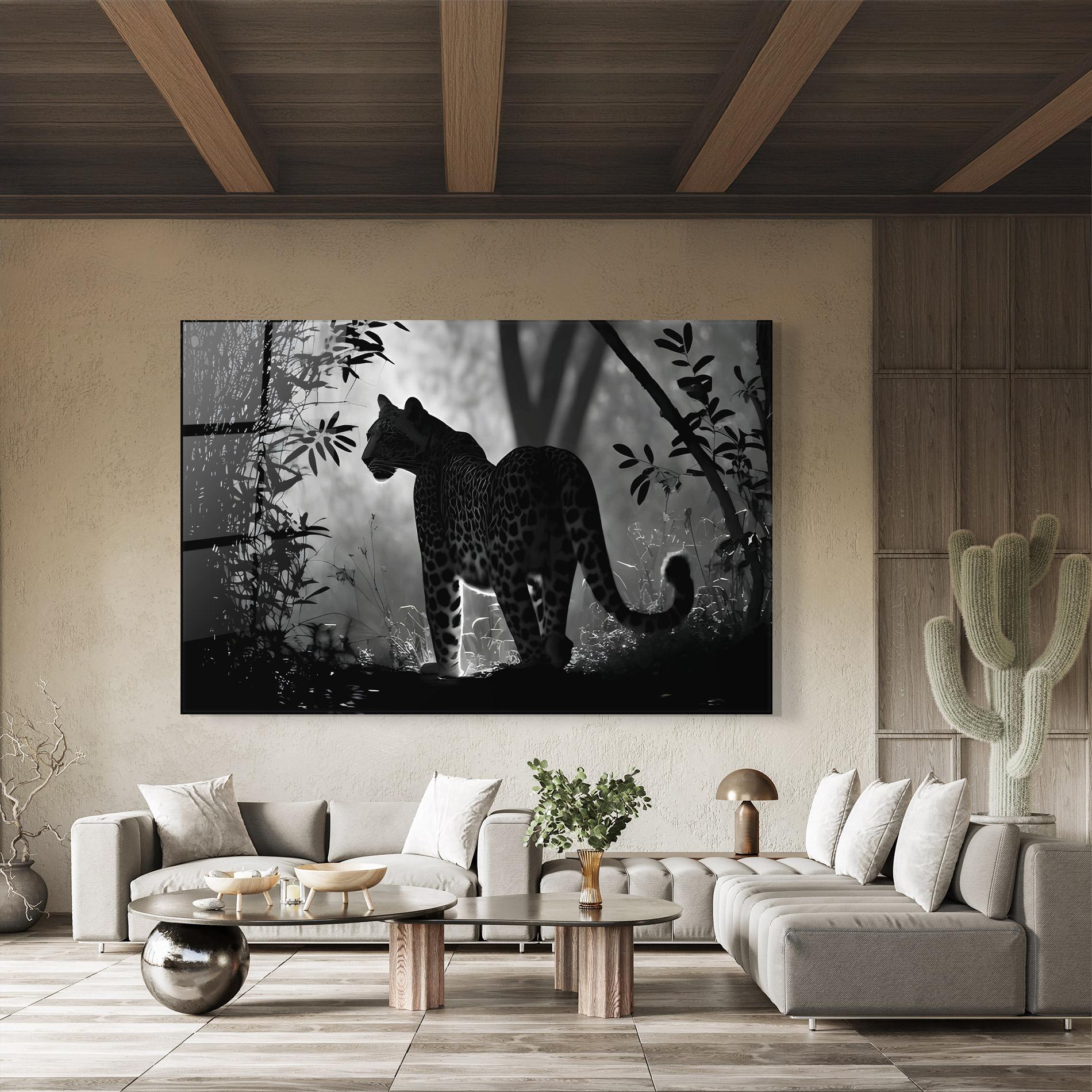 Glasbild Beautiful Grey Animal mockup 8