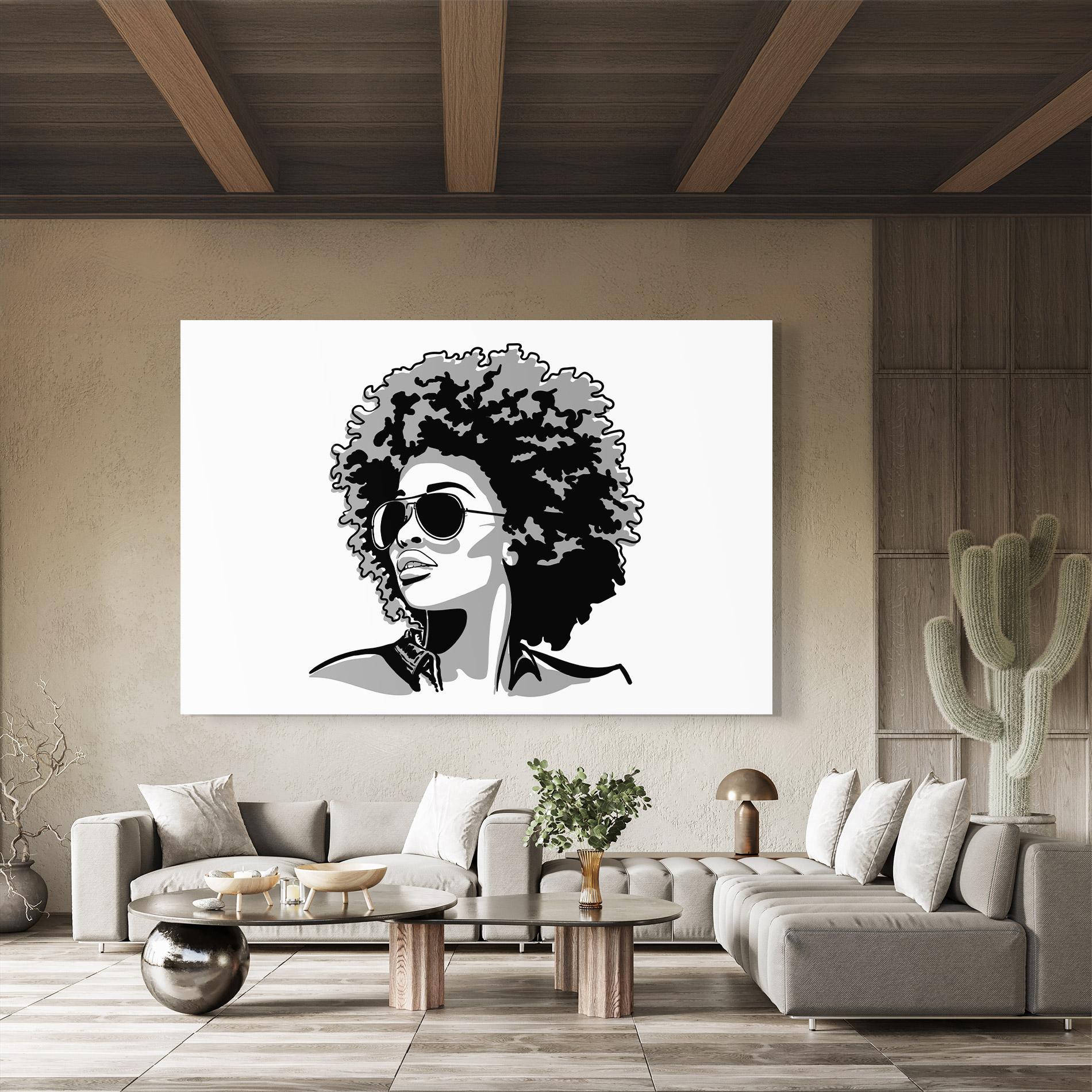 Glasbild Black Grasses mockup 8