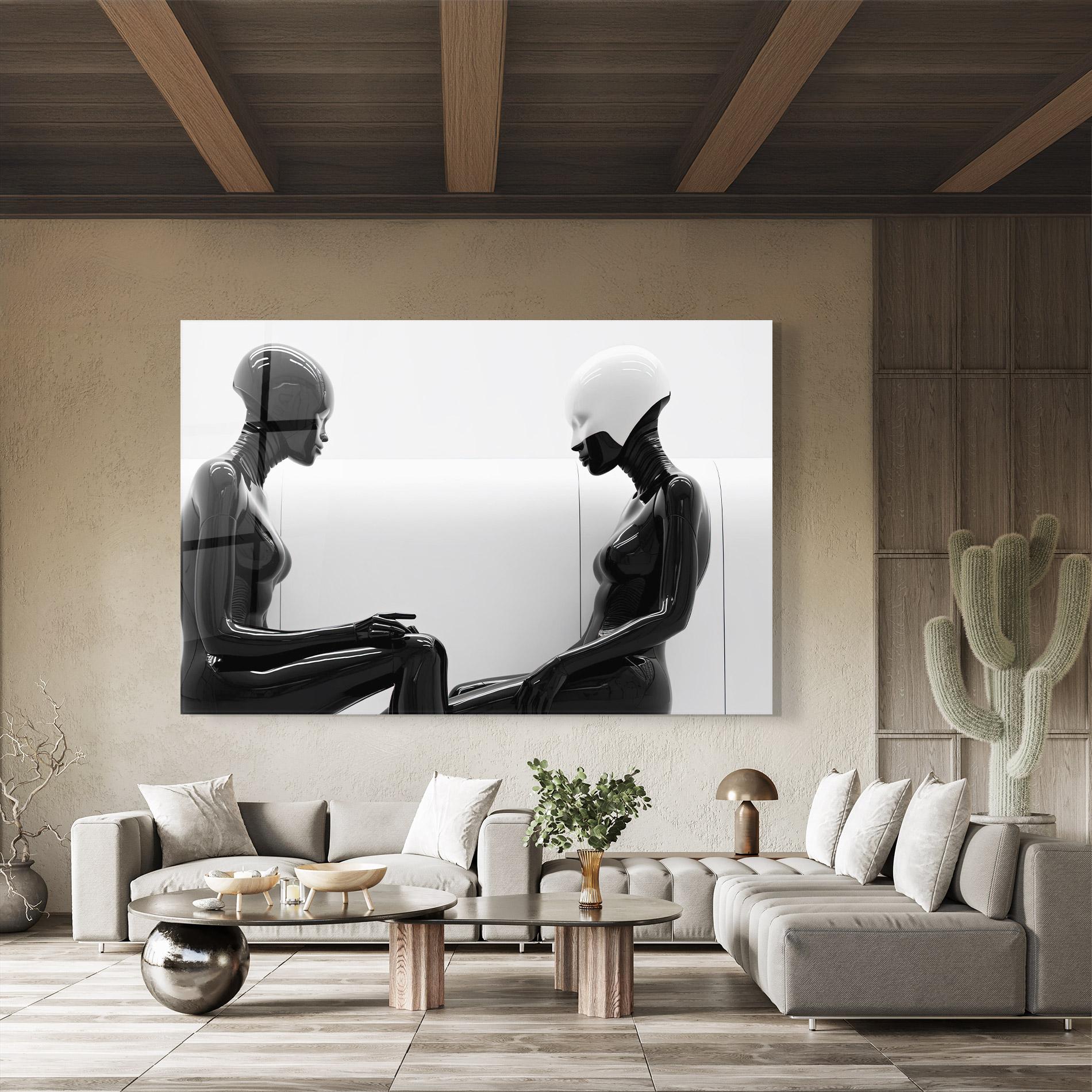 Glasbild Black Mannequin mockup 8