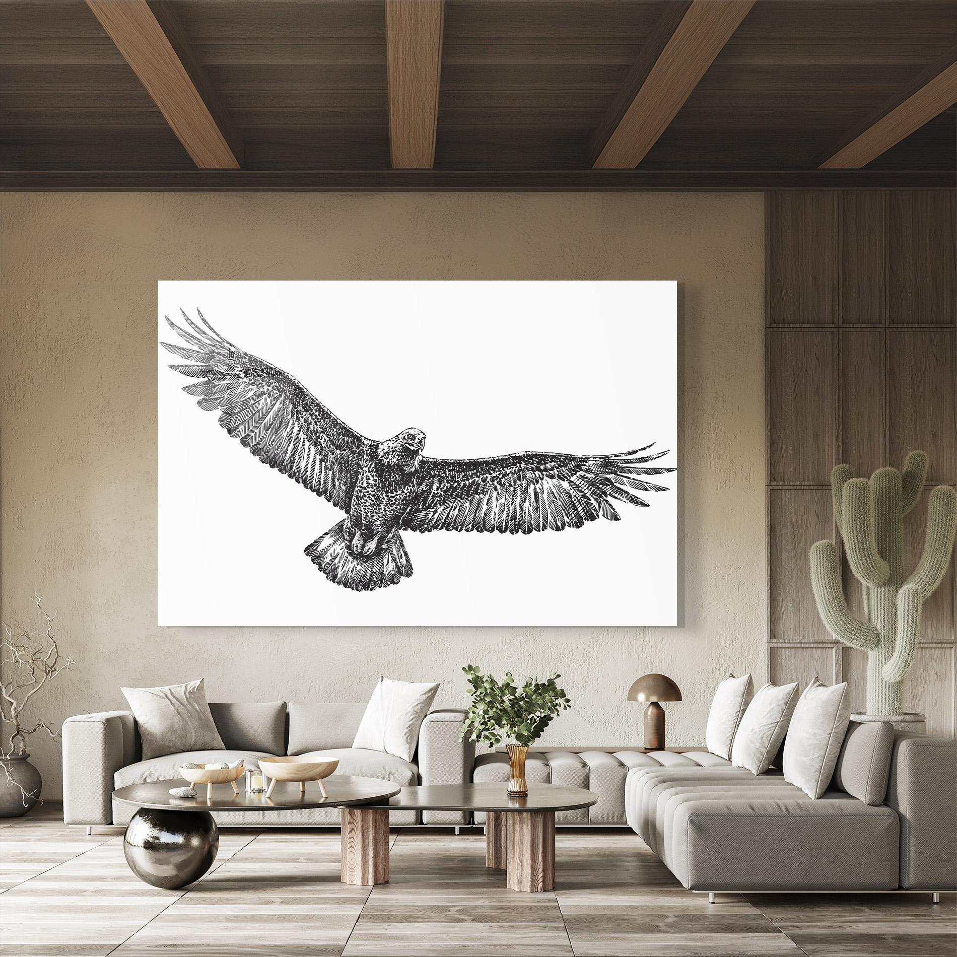 Glasbild Eagle Art Line mockup 8