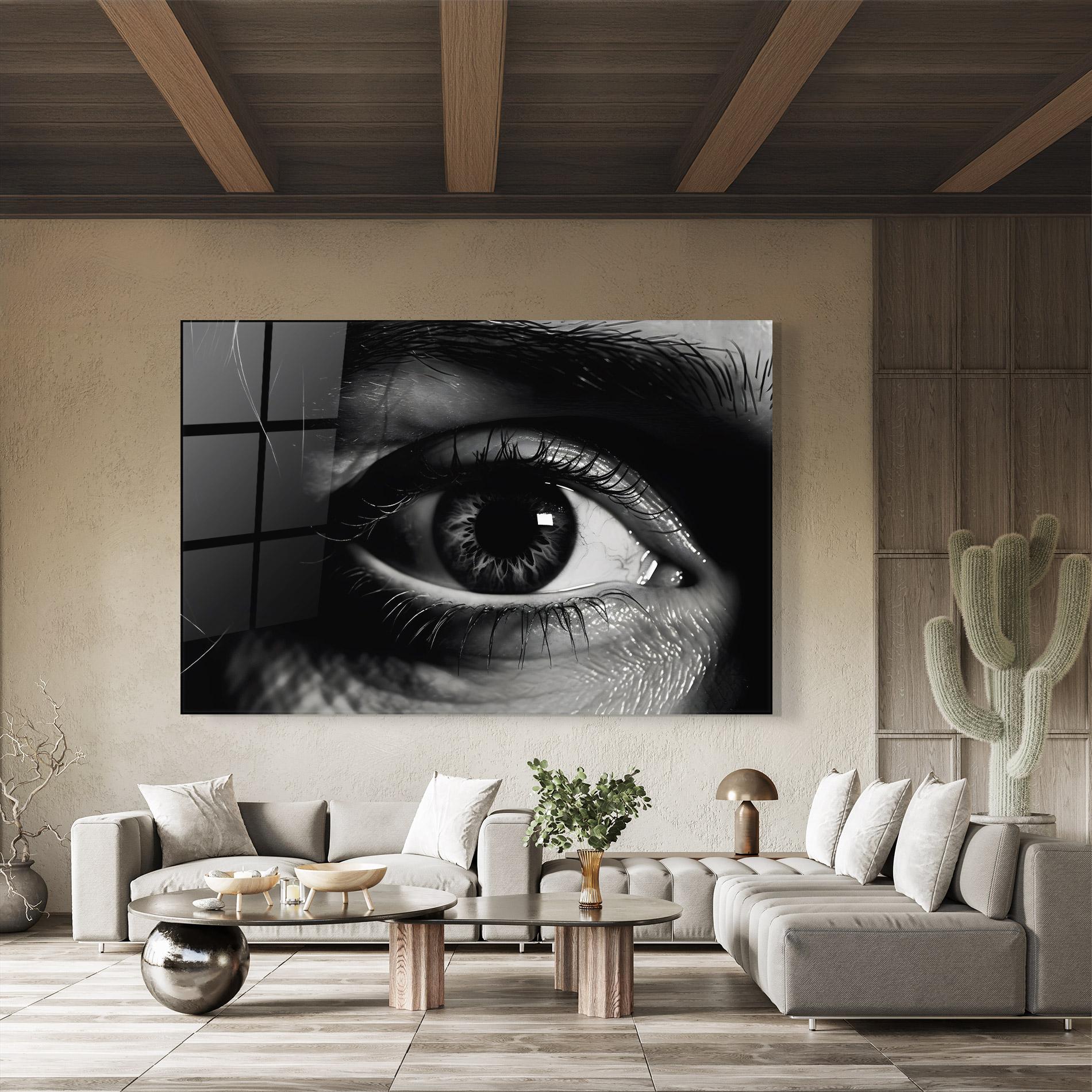 Glasbild Eye Close Up mockup 8