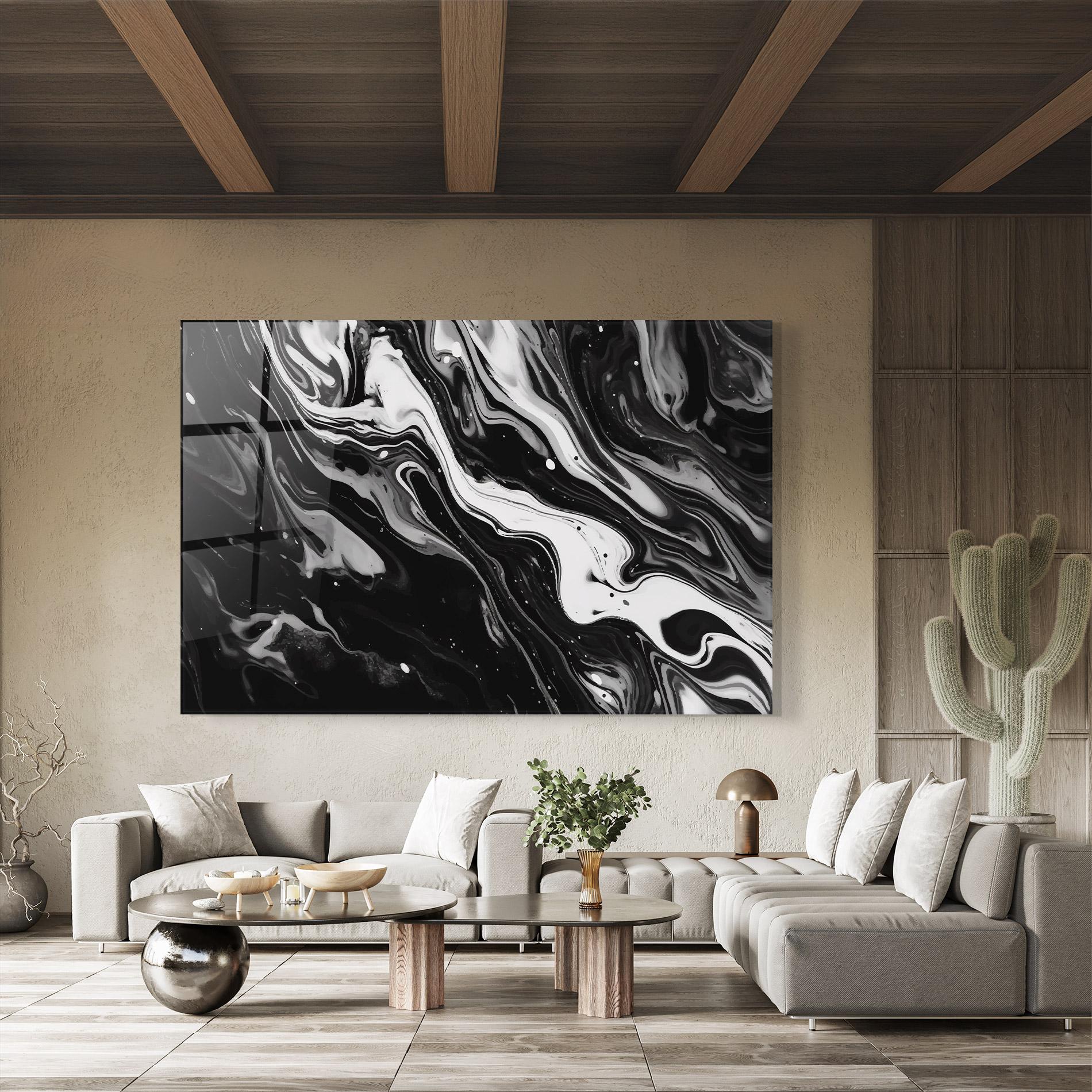 Glasbild Grey Art Marble mockup 8