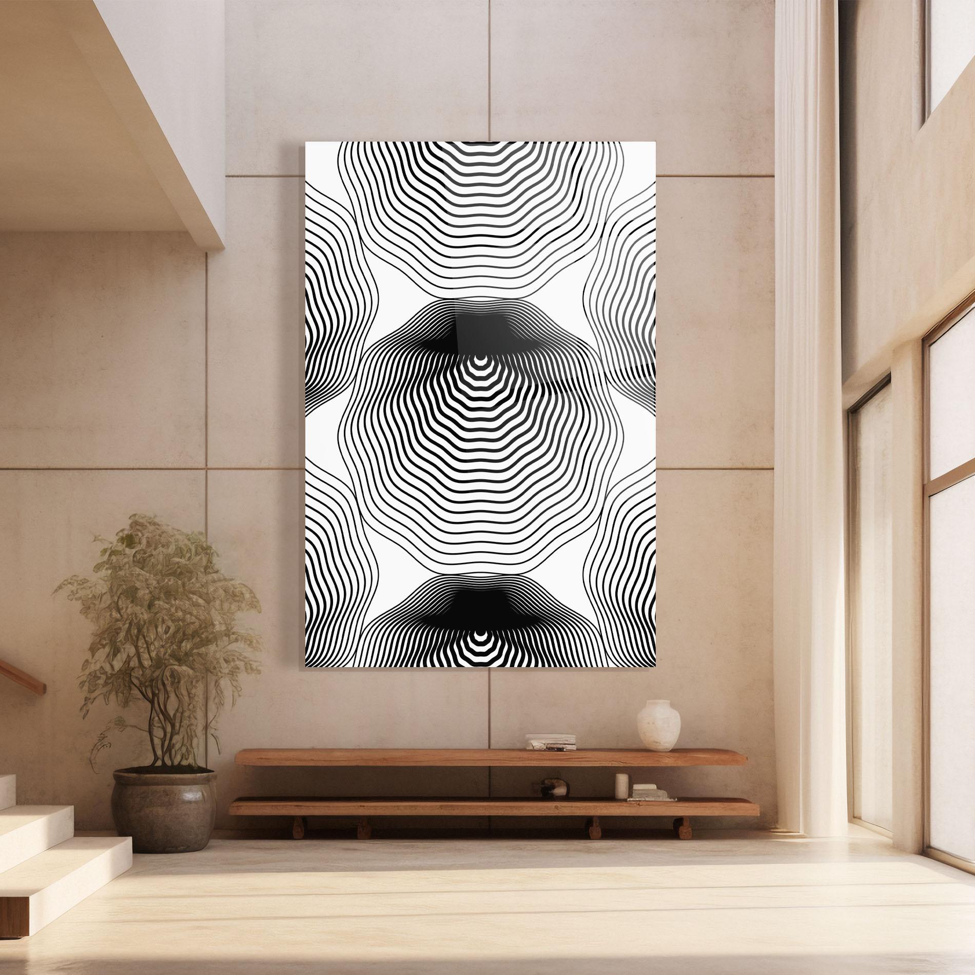 Glasbild Black Line Art mockup 8