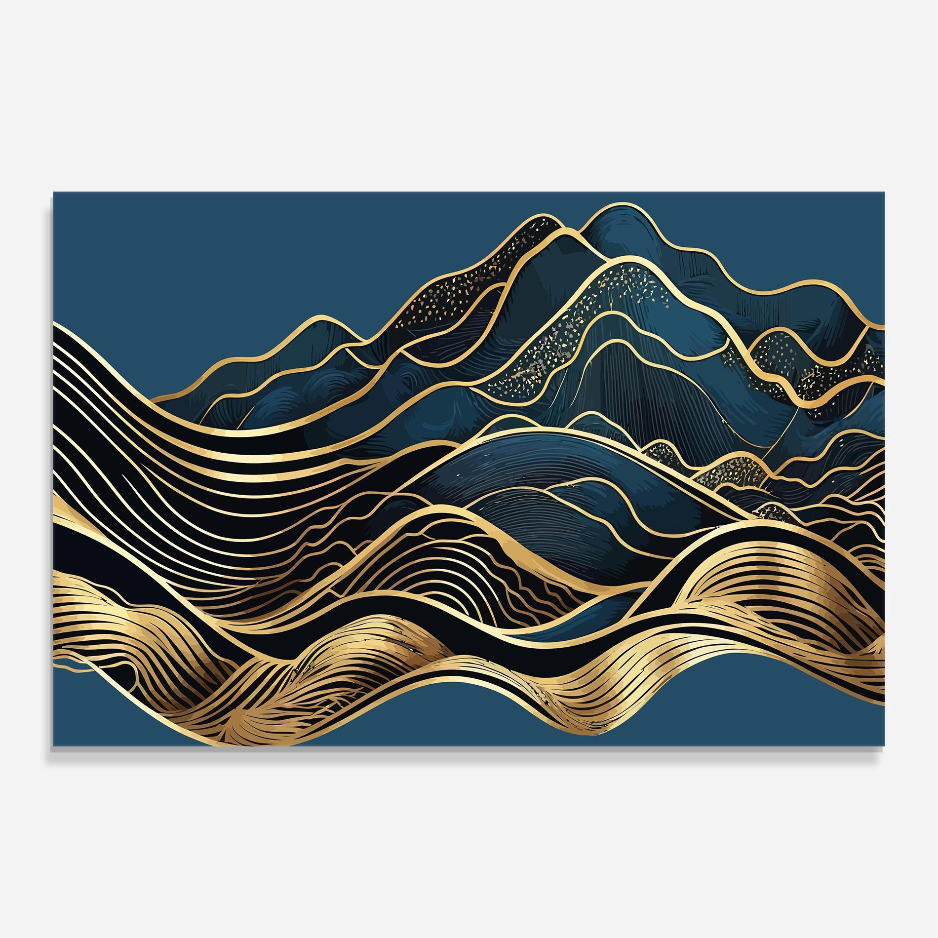Glasbild Asiatic Blue Wave mockup 0