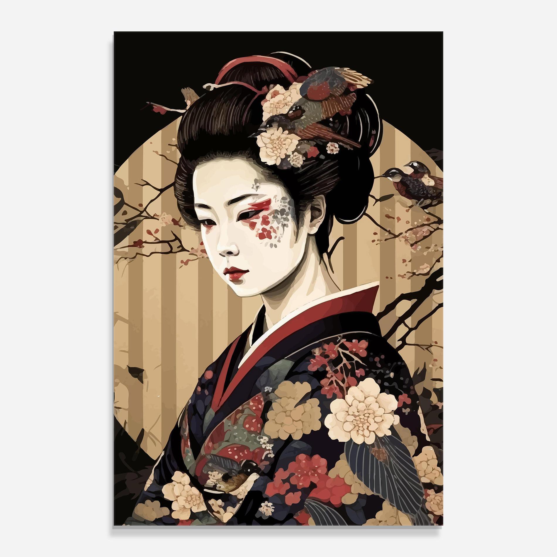 Glasbild Asiatic Lady mockup 0