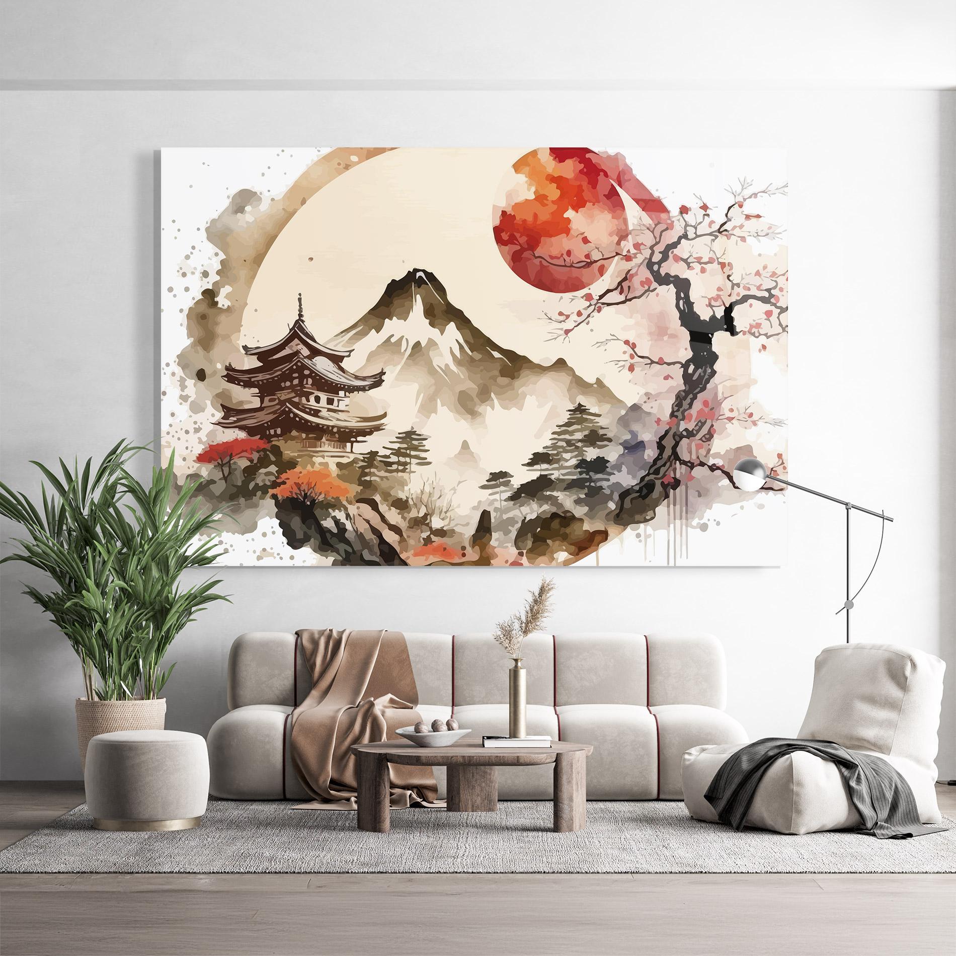 Glasbild Asiatic Blossom View mockup 9