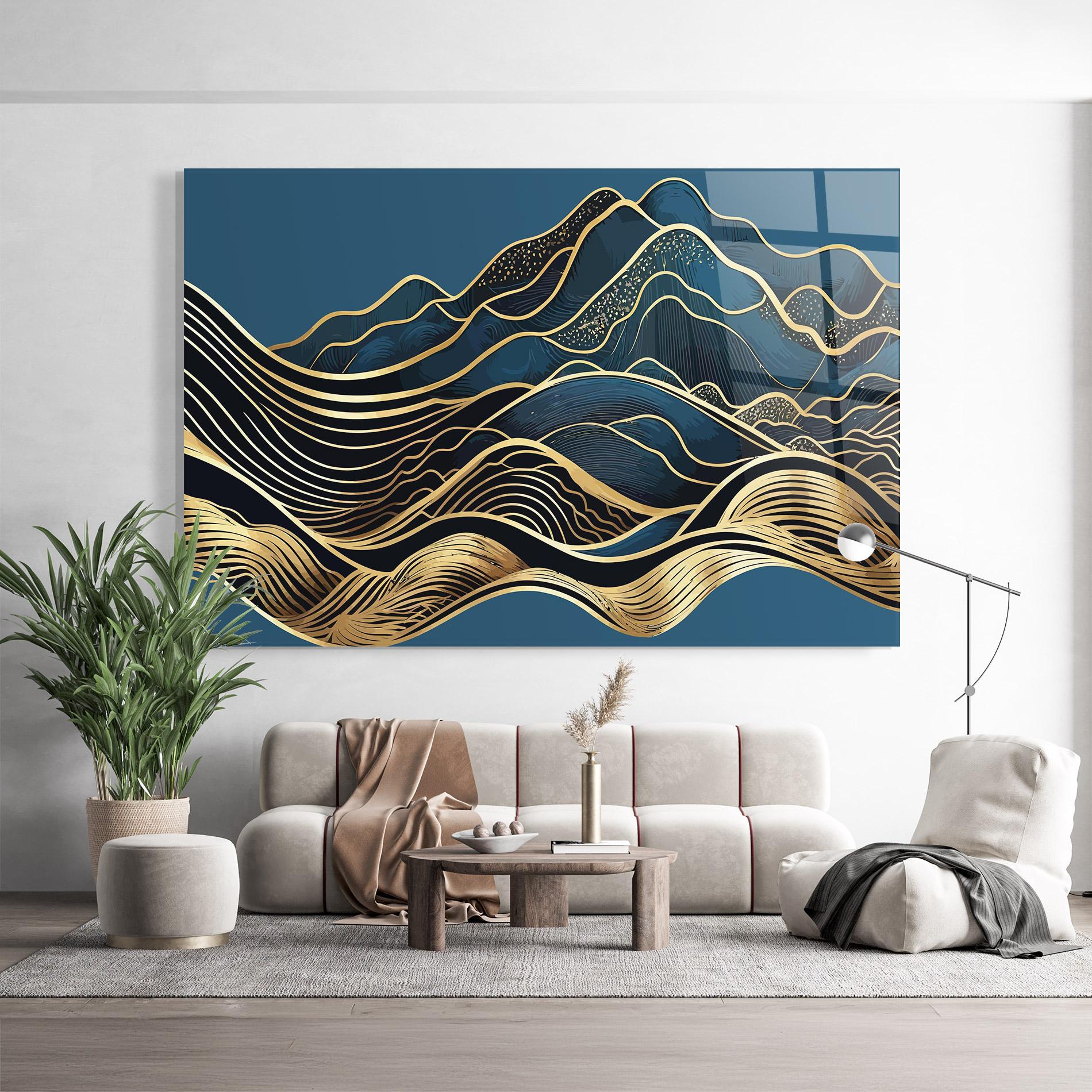 Glasbild Asiatic Blue Wave mockup 9