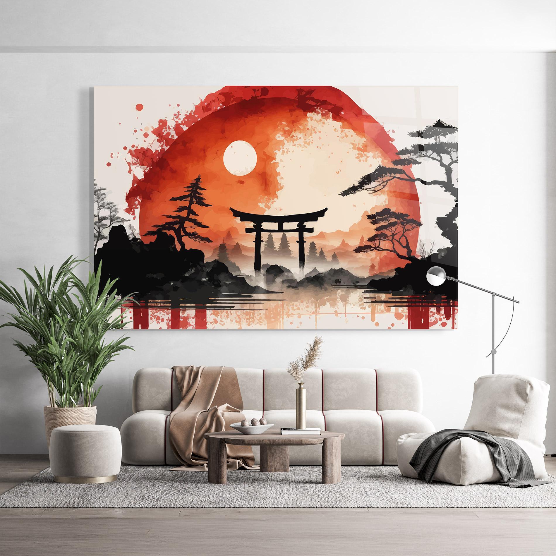 Glasbild Big Asiatic Sun mockup 9
