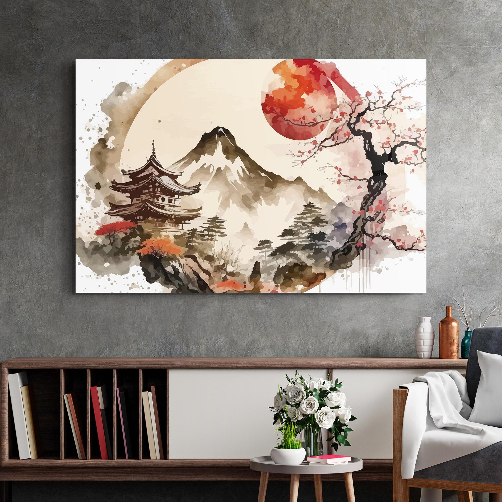 Glasbild Asiatic Blossom View mockup 2