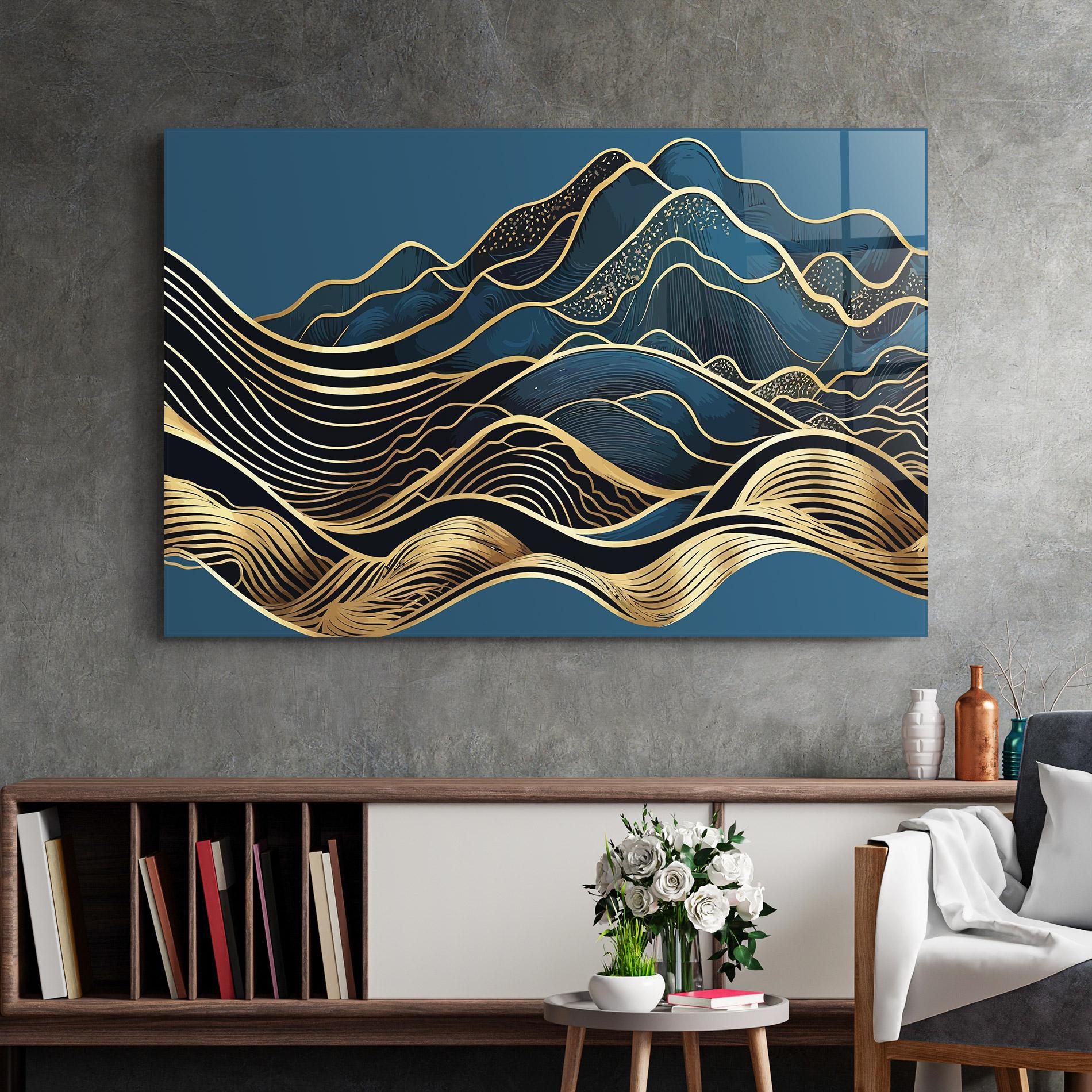 Glasbild Asiatic Blue Wave mockup 2