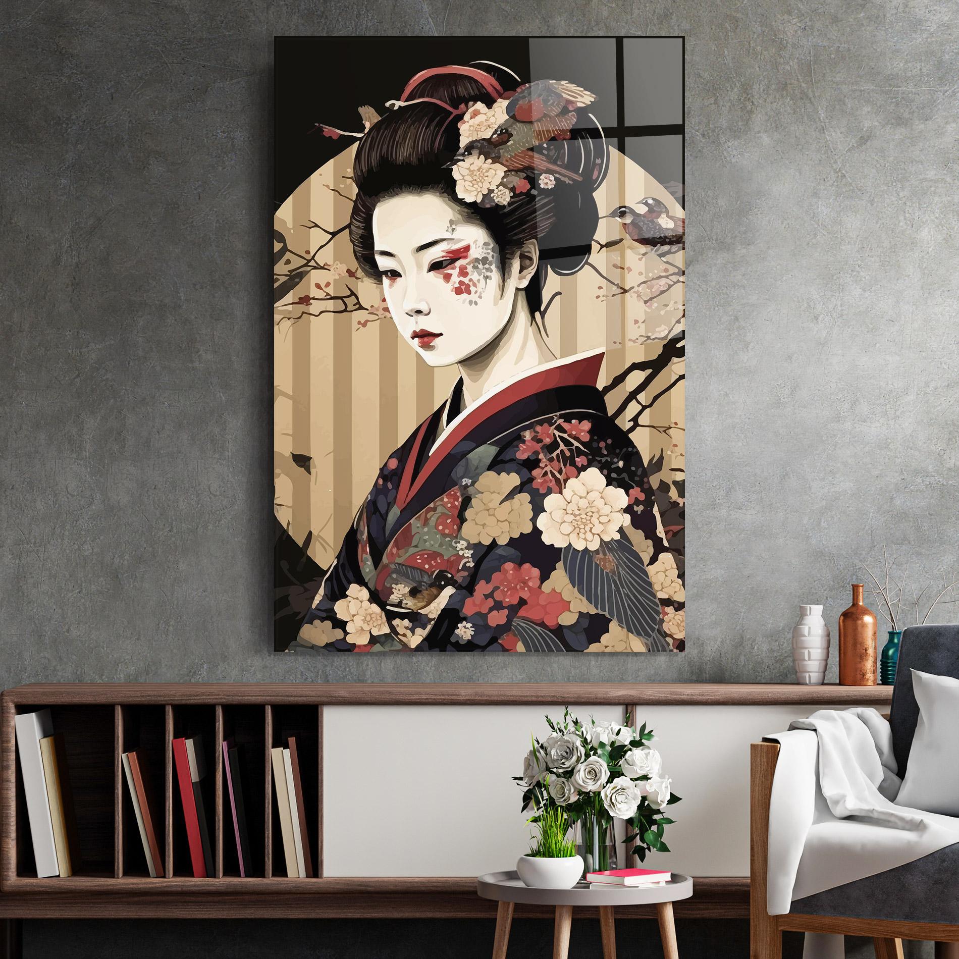 Glasbild Asiatic Lady mockup 2