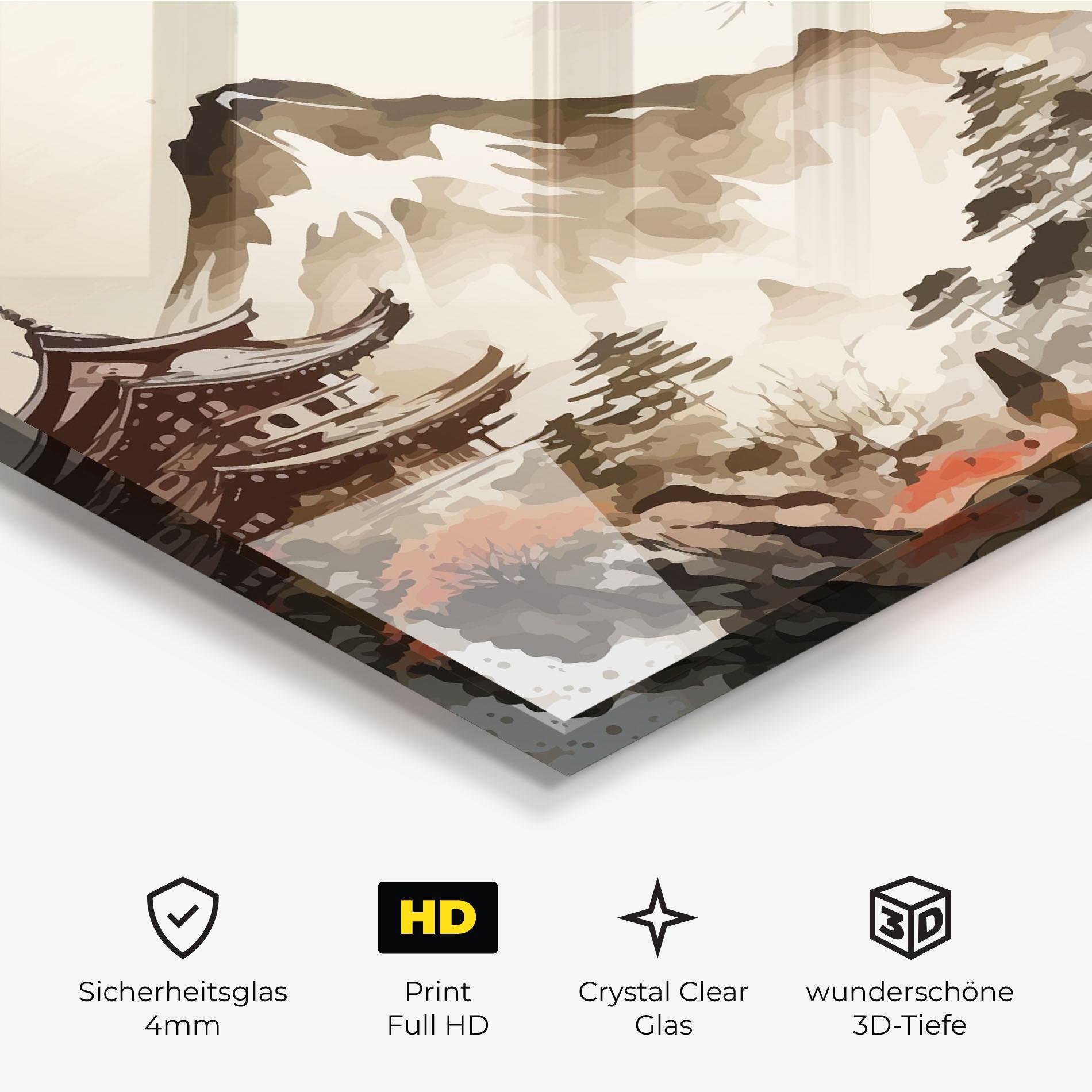 Glasbild Asiatic Blossom View mockup 3
