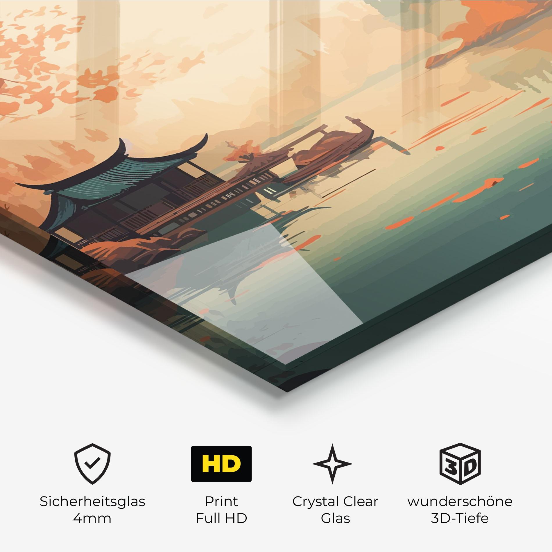 Glasbild Asiatic Lake mockup 3