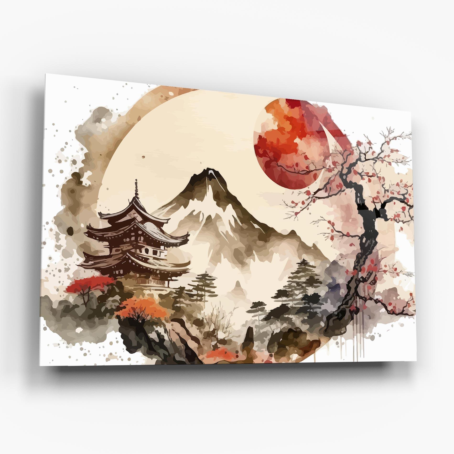 Glasbild Asiatic Blossom View mockup 6