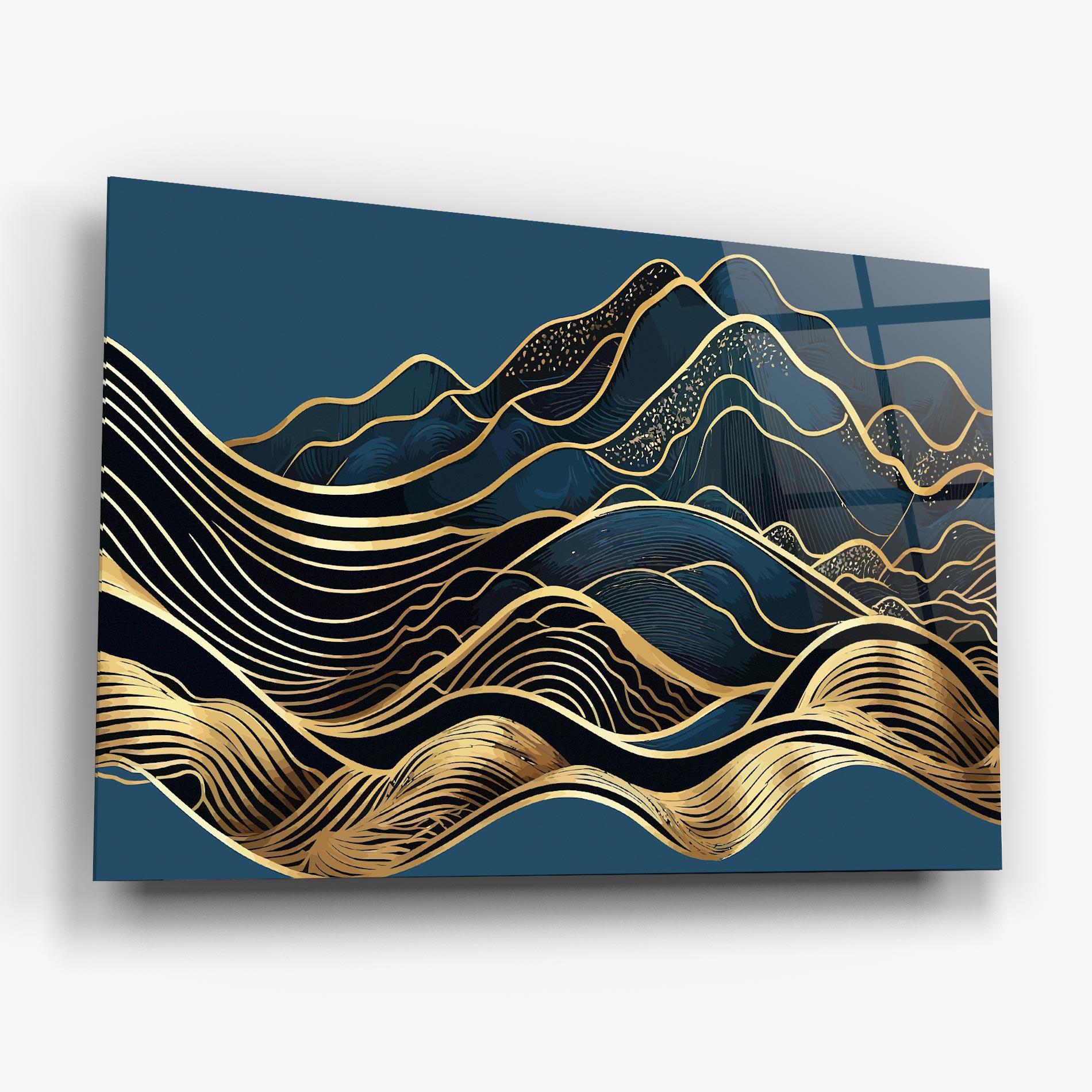Glasbild Asiatic Blue Wave mockup 6