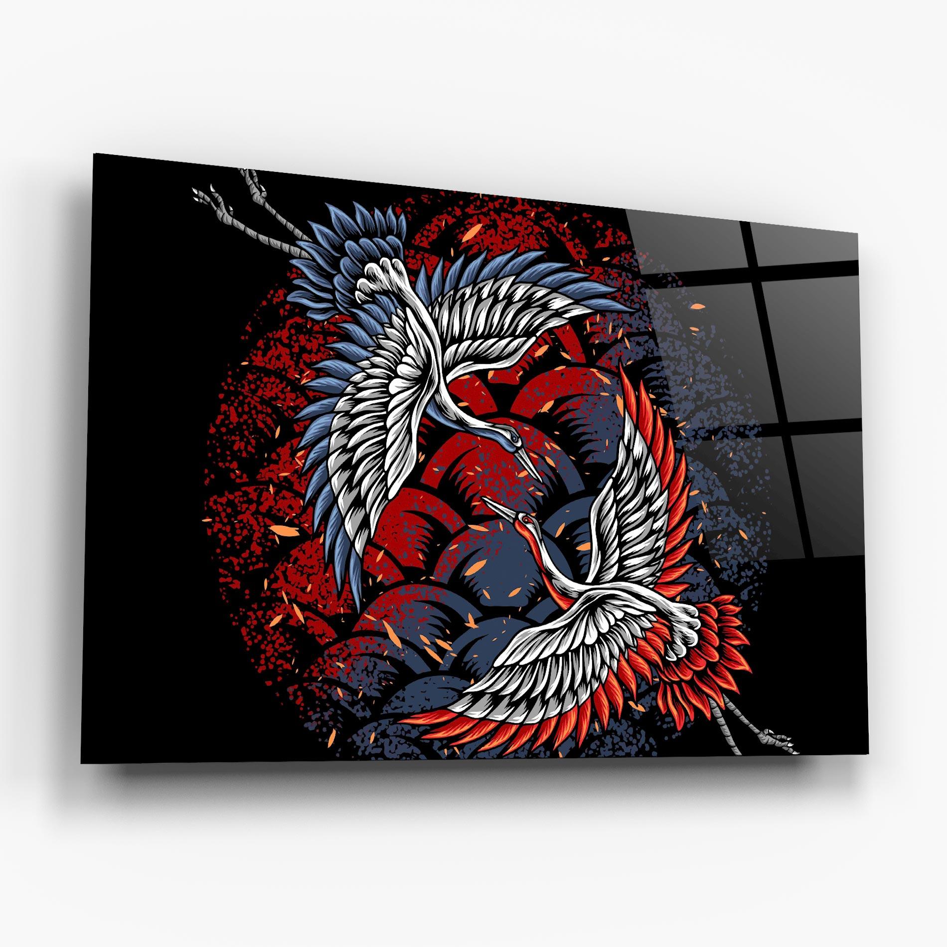 Glasbild Battlecranes mockup 6