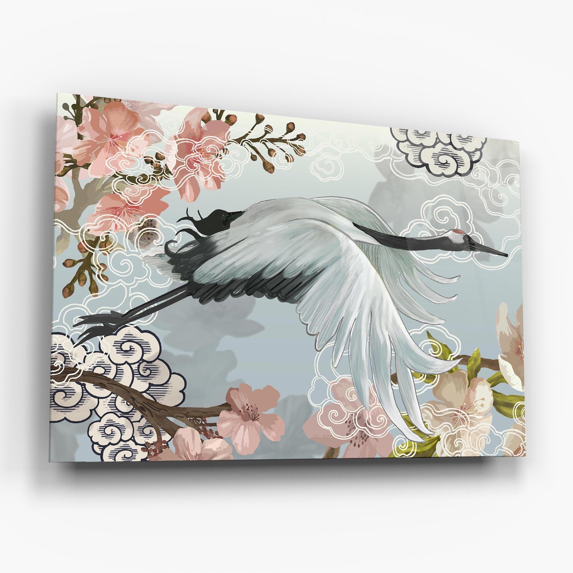 Glasbild Beautiful Asiatic Bird mockup 6