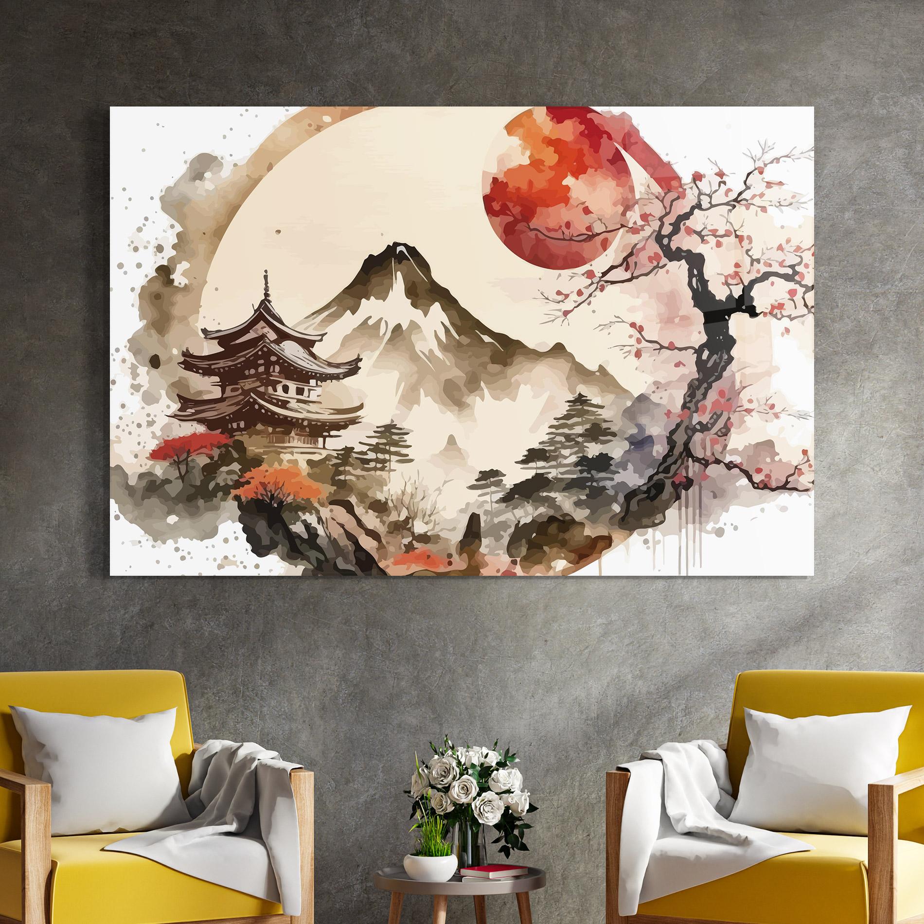 Glasbild Asiatic Blossom View mockup 4