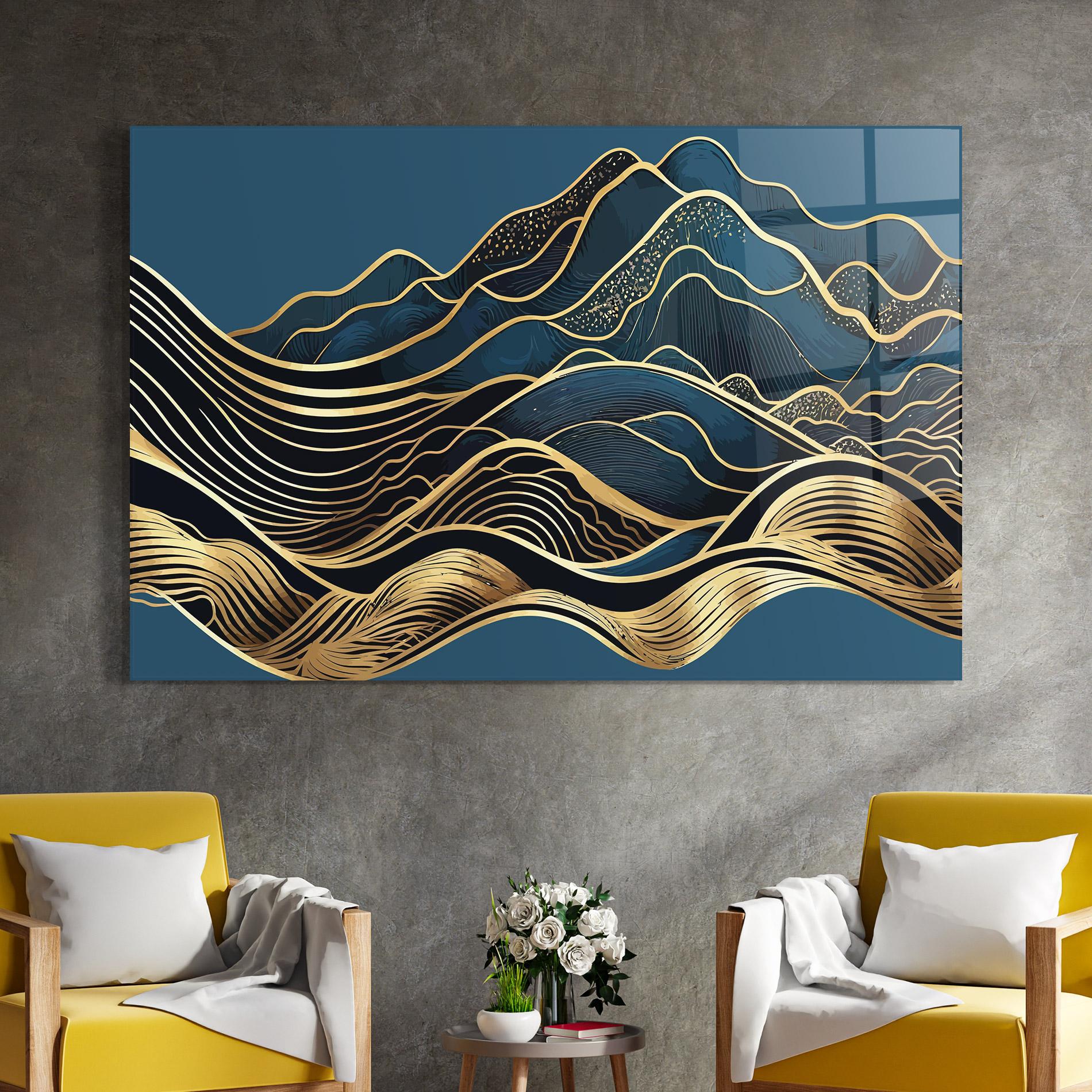 Glasbild Asiatic Blue Wave mockup 4