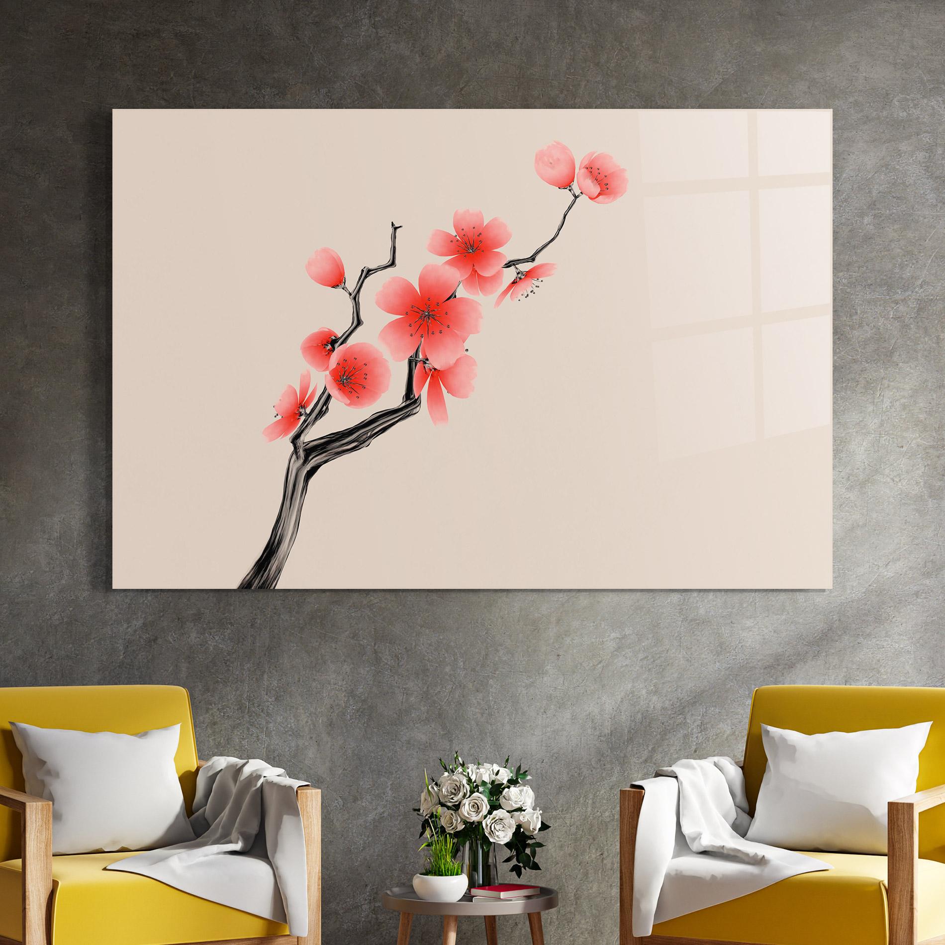 Glasbild Chinese Plum Blossom mockup 4